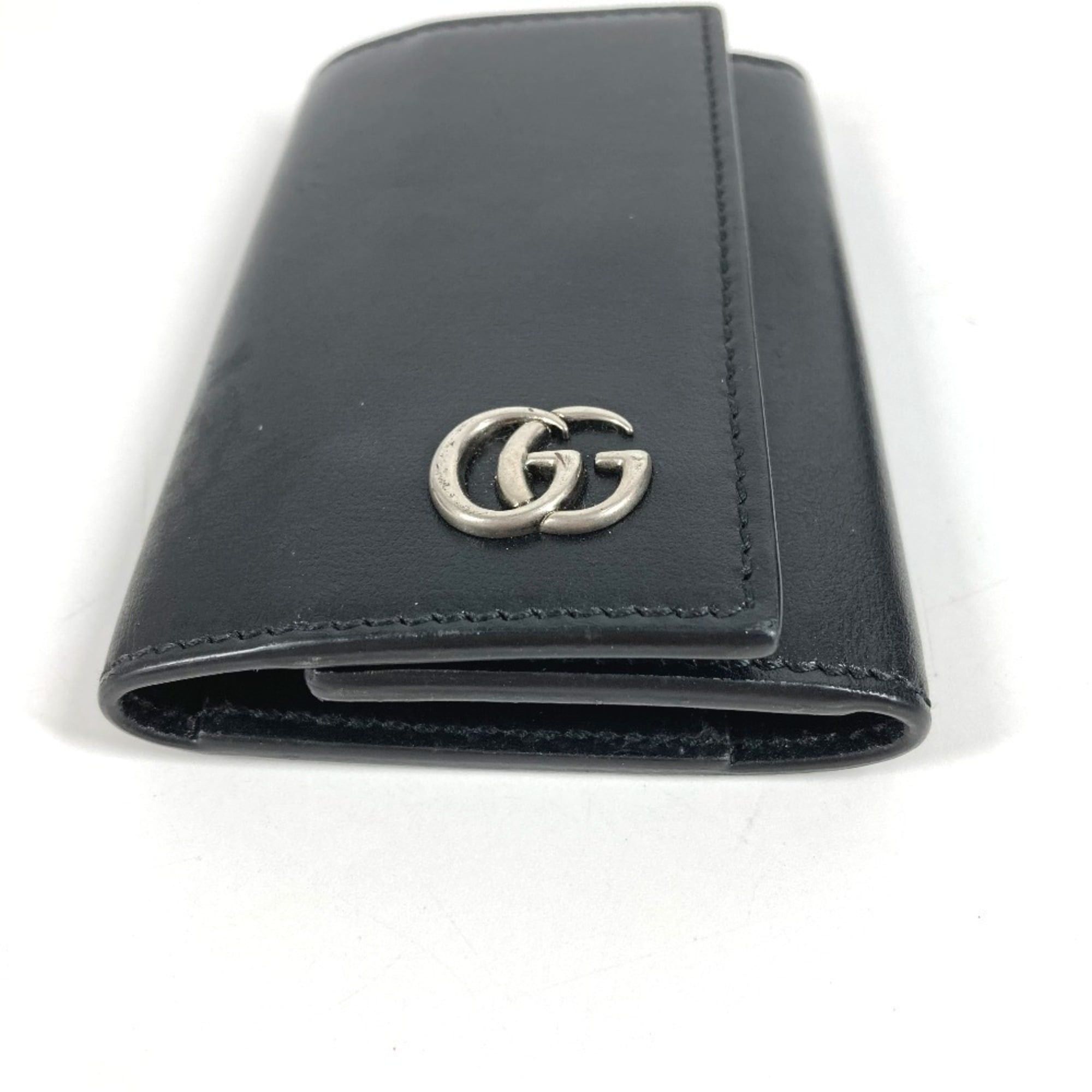 Gucci GUCCI GG Marmont Logo 6-Piece Key Ring Case, Leather, Black, Men's and Women's Size ONE SIZE - 2 Thumbnail