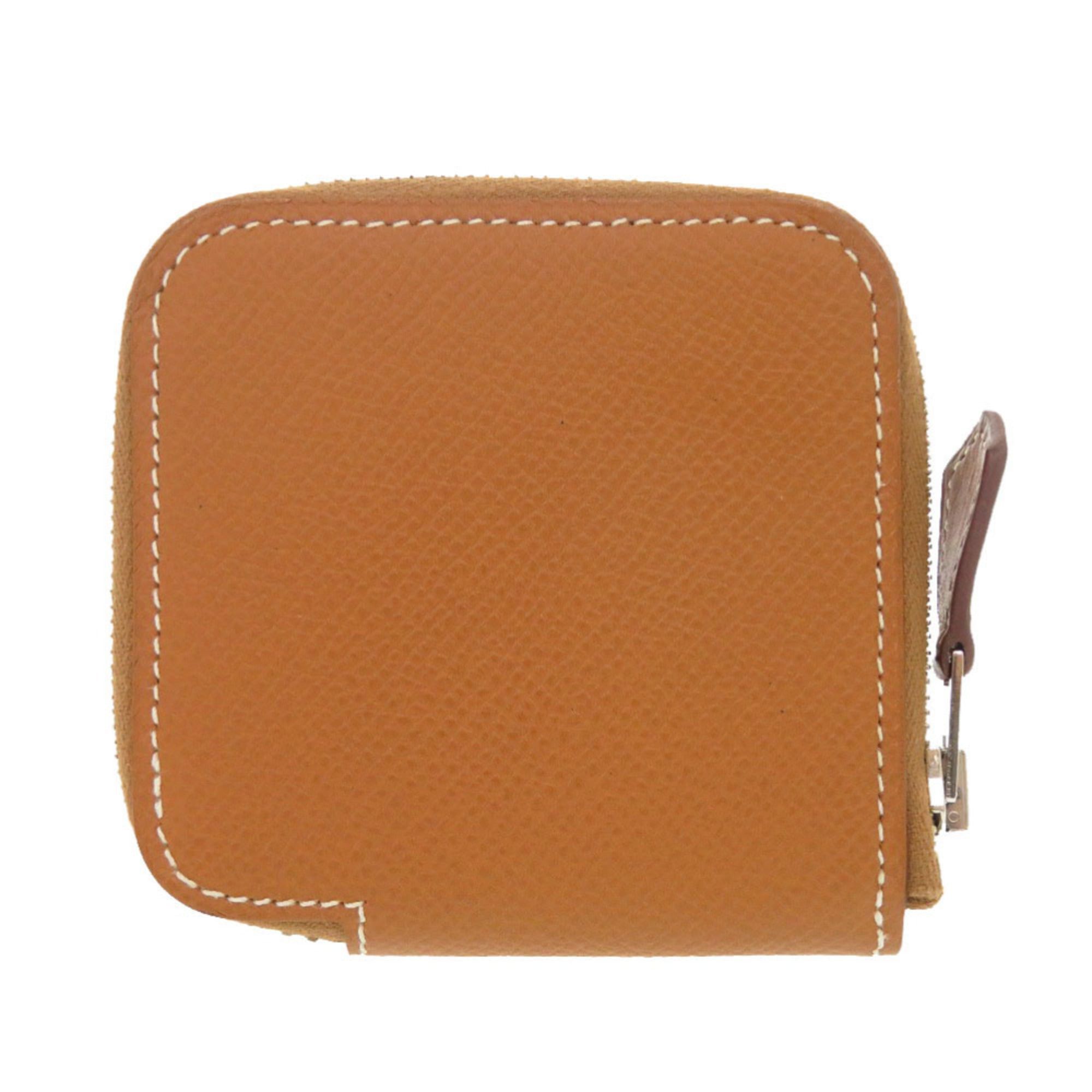 Hermes Hermes Excellent condition Hermès Azap Silkin Compact Mini, Epsom leather, gold with silver hardware, C stamp (2018), brown, 1560 Size ONE SIZE - 2 Thumbnail
