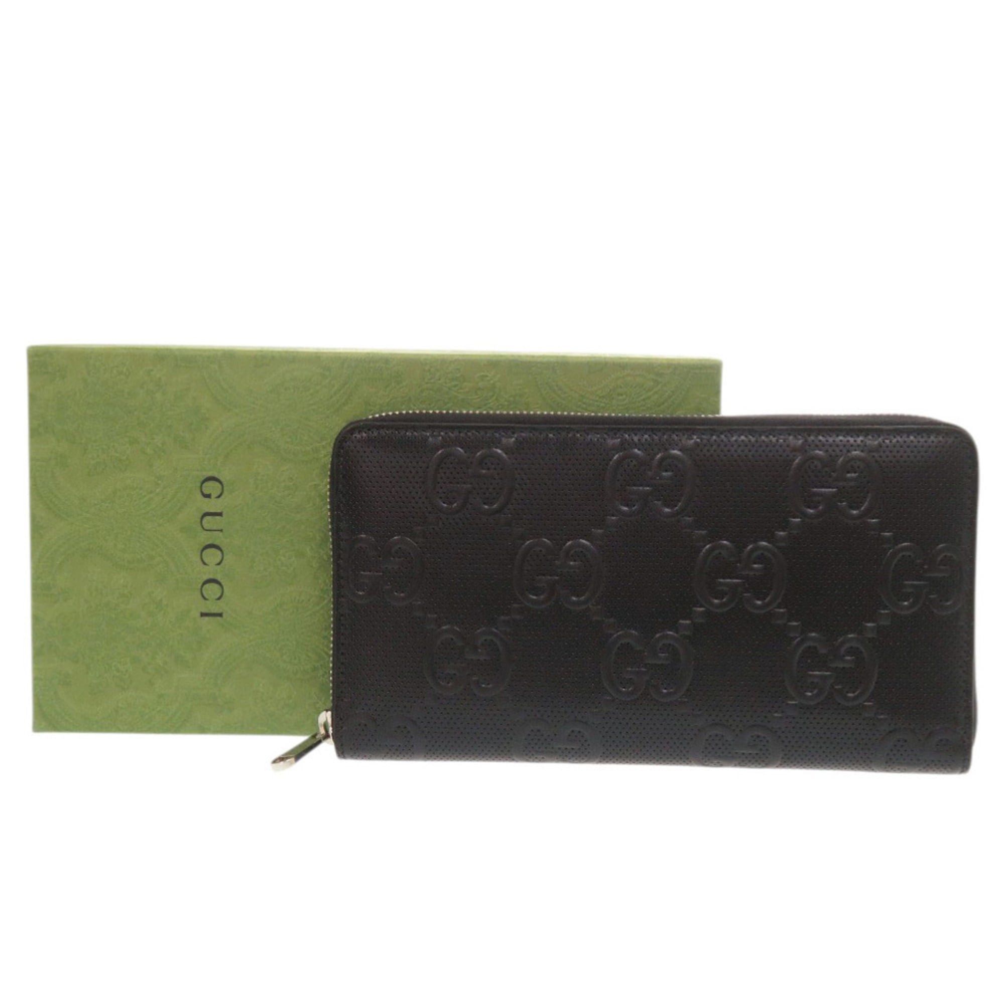Gucci Like new Gucci Zip Around Organizer 625563 GG embossed leather black long wallet 0040 Size ONE SIZE - 2 Thumbnail