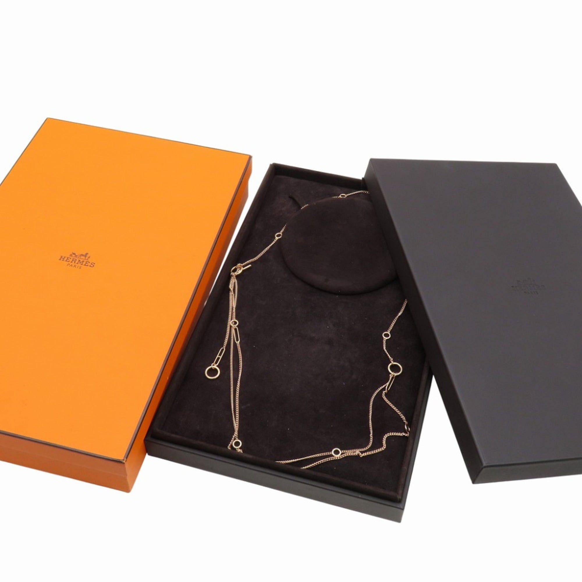 Hermes Hermes Like New Hermès Echappé KL8PG Long Necklace 750 Pink Gold 35.3g Jewelry 1314 Size ONE SIZE - 2 Thumbnail