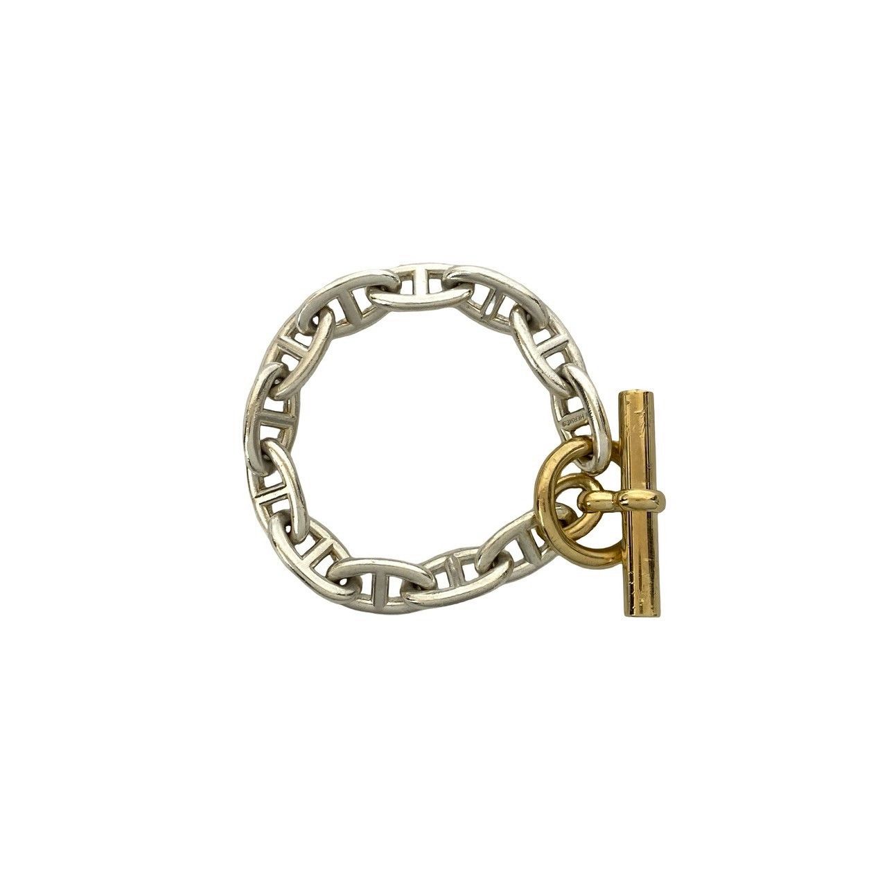 Hermes Hermes Hermès Chaine d'Ancre GM Silver925 Au750 Bracelet Size 12 Precious Metal Bracelet DUTY FREE for USA Size ONE SIZE - 5 Thumbnail