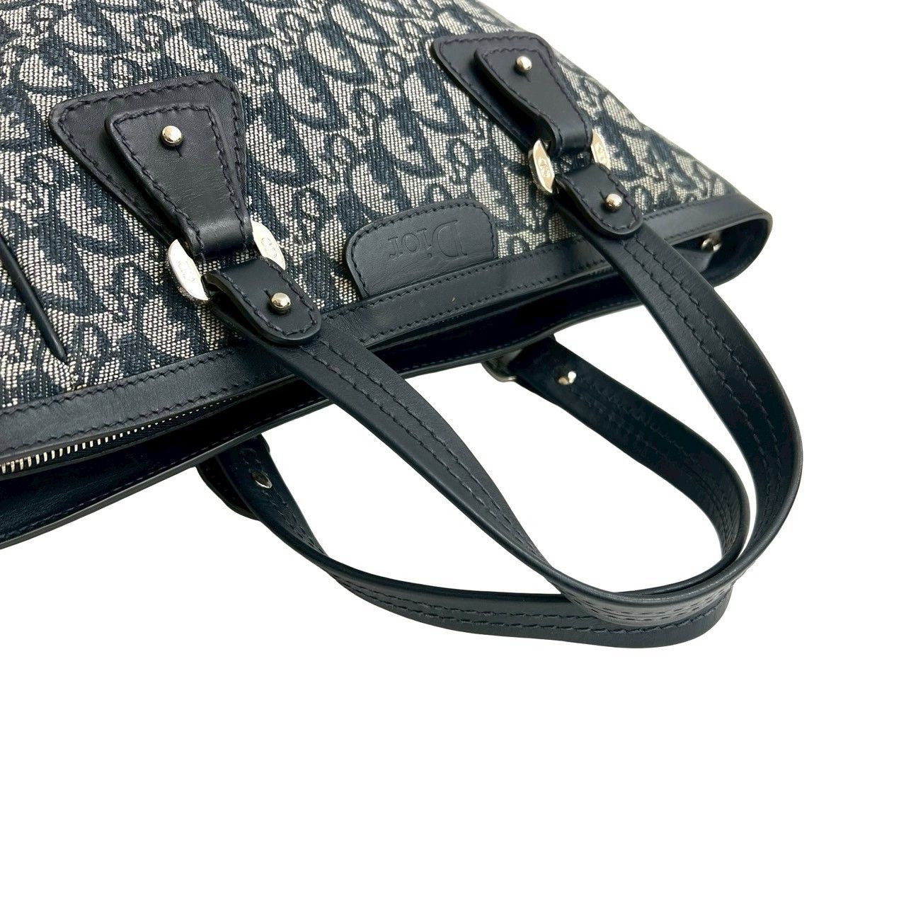 Dior Dior Christian Dior Trotter Canvas Leather Handbag Textile Tote Bag DUTY FREE for USA Size ONE SIZE - 5 Thumbnail