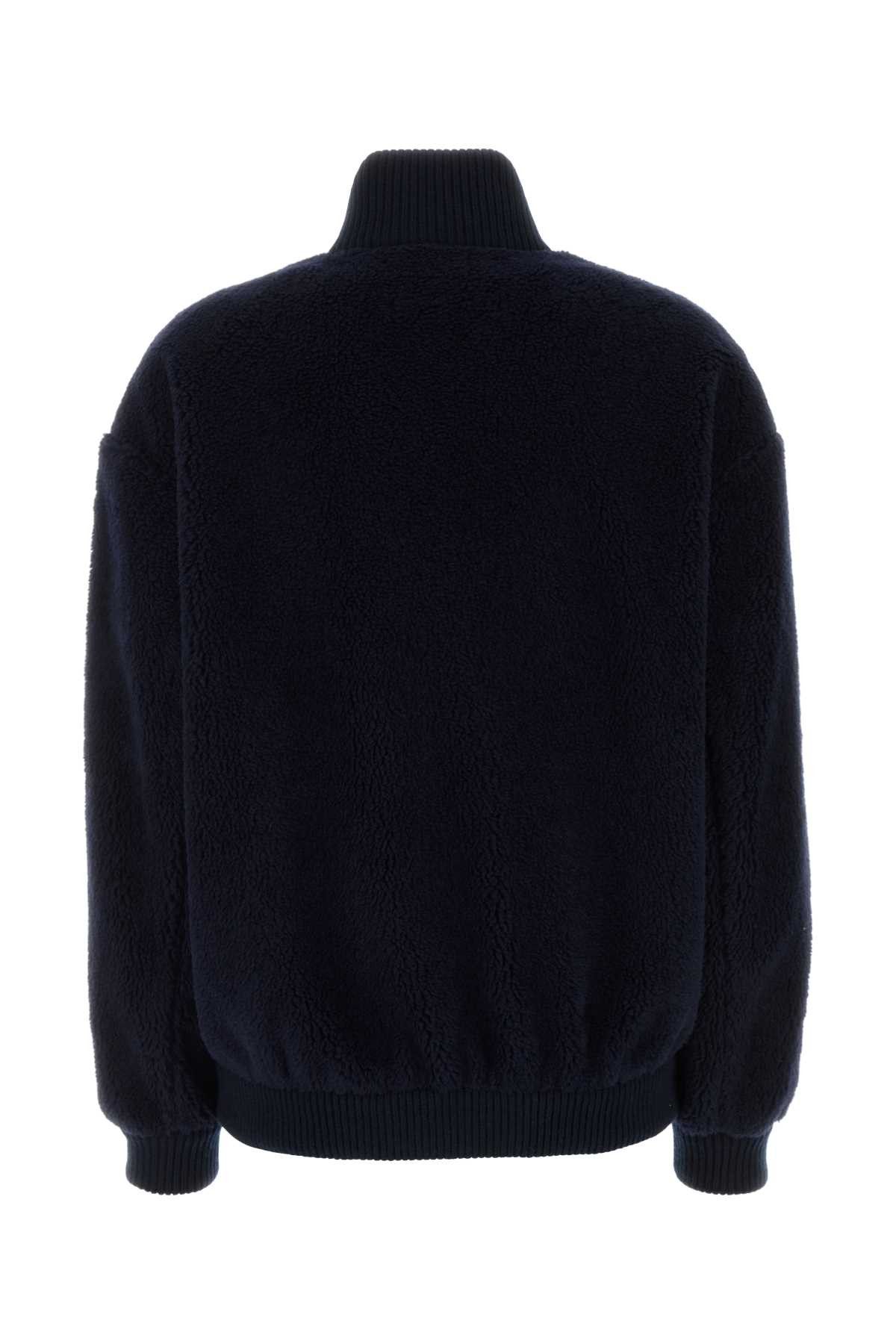Prada Dark Blue Pile Bomber Jacket Size S / US 4 / IT 40 - 2 Thumbnail