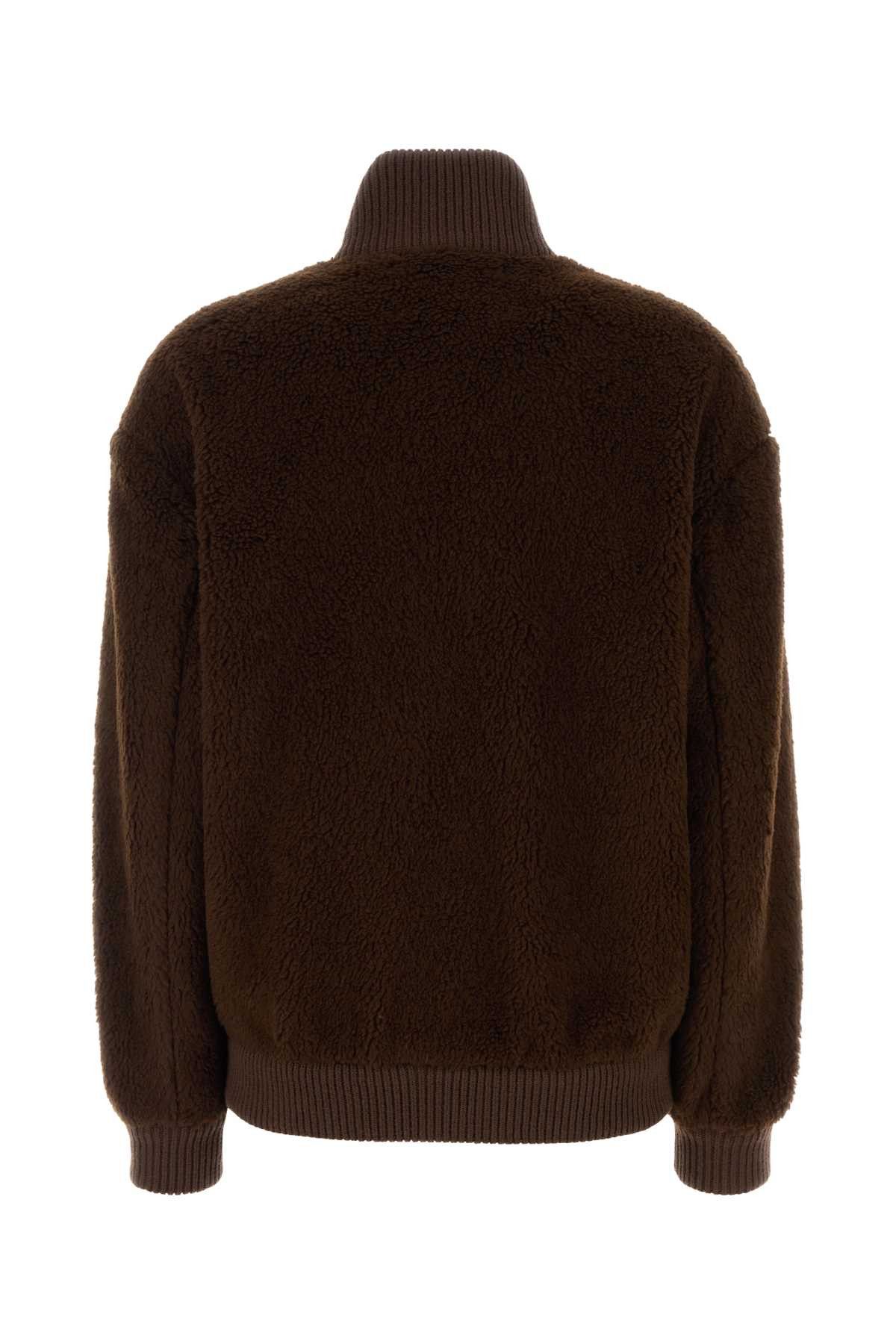 Prada Brown Pile Bomber Jacket Size XS / US 0-2 / IT 36-38 - 2 Thumbnail
