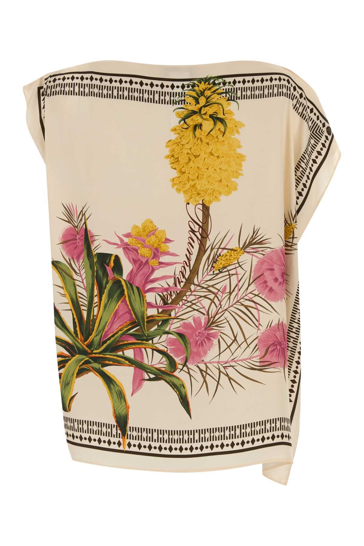 Blumarine Printed Twill Top Size M / US 6-8 / IT 42-44 - 2 Thumbnail