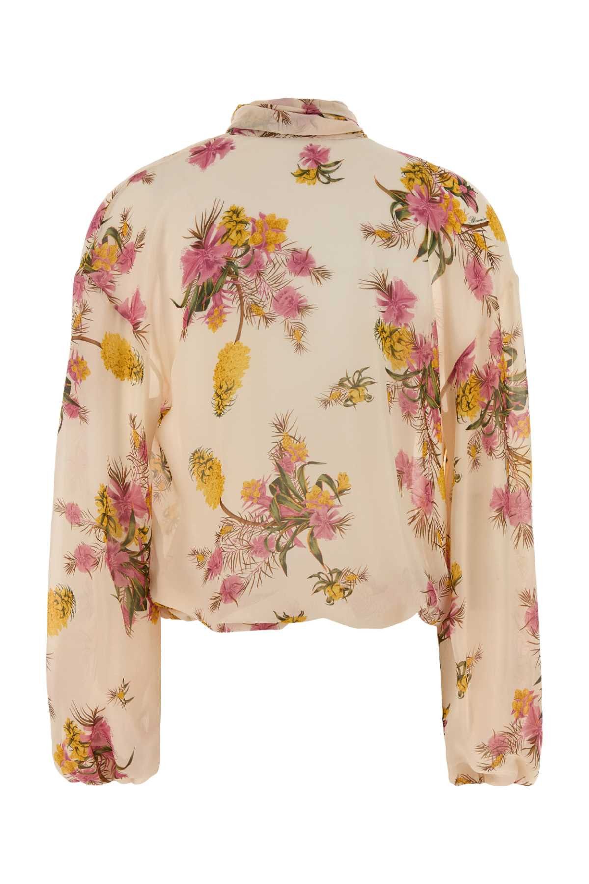 Blumarine Printed Georgette Blouse Size S / US 4 / IT 40 - 2 Thumbnail