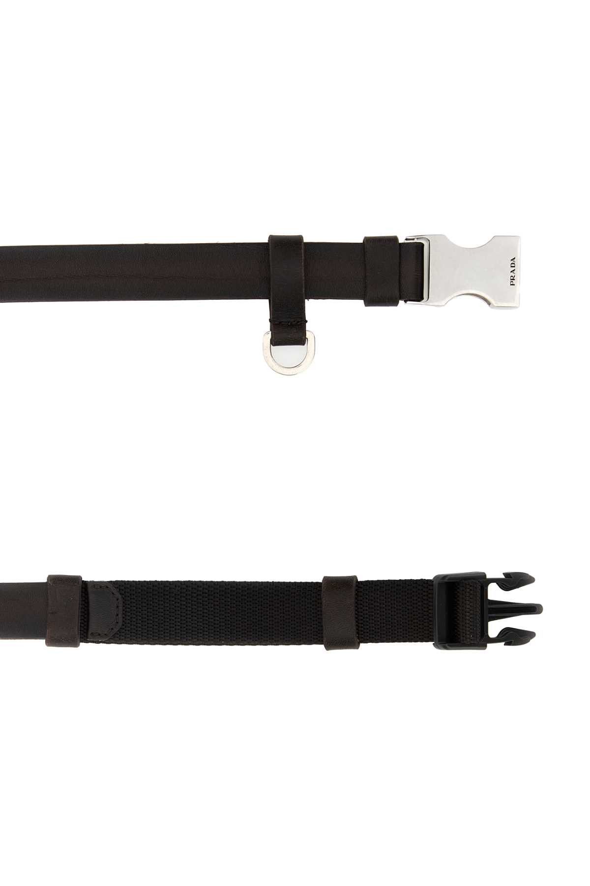 Prada Dark Brown Leather Belt Size ONE SIZE - 2 Thumbnail
