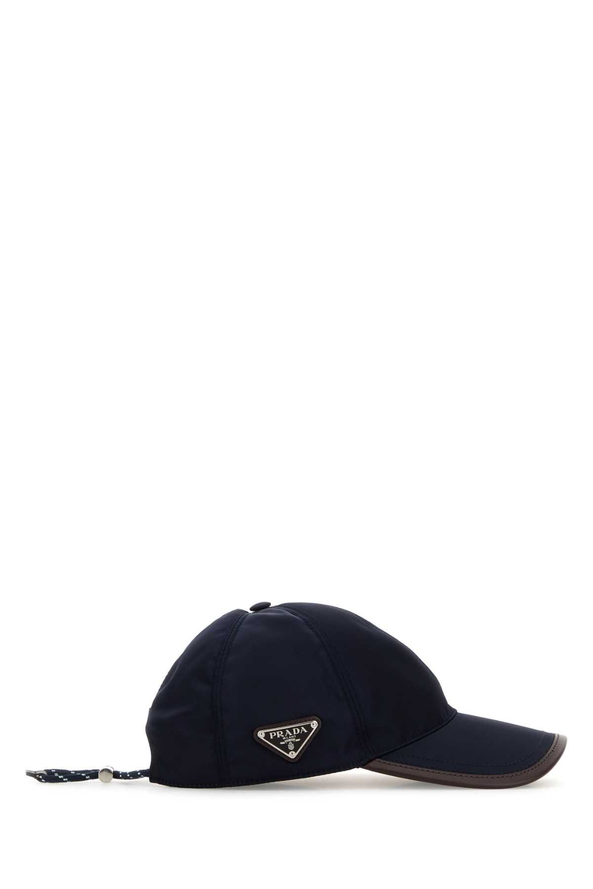 Prada Navy Blue Re-Nylon Baseball Cap Size ONE SIZE - 2 Thumbnail