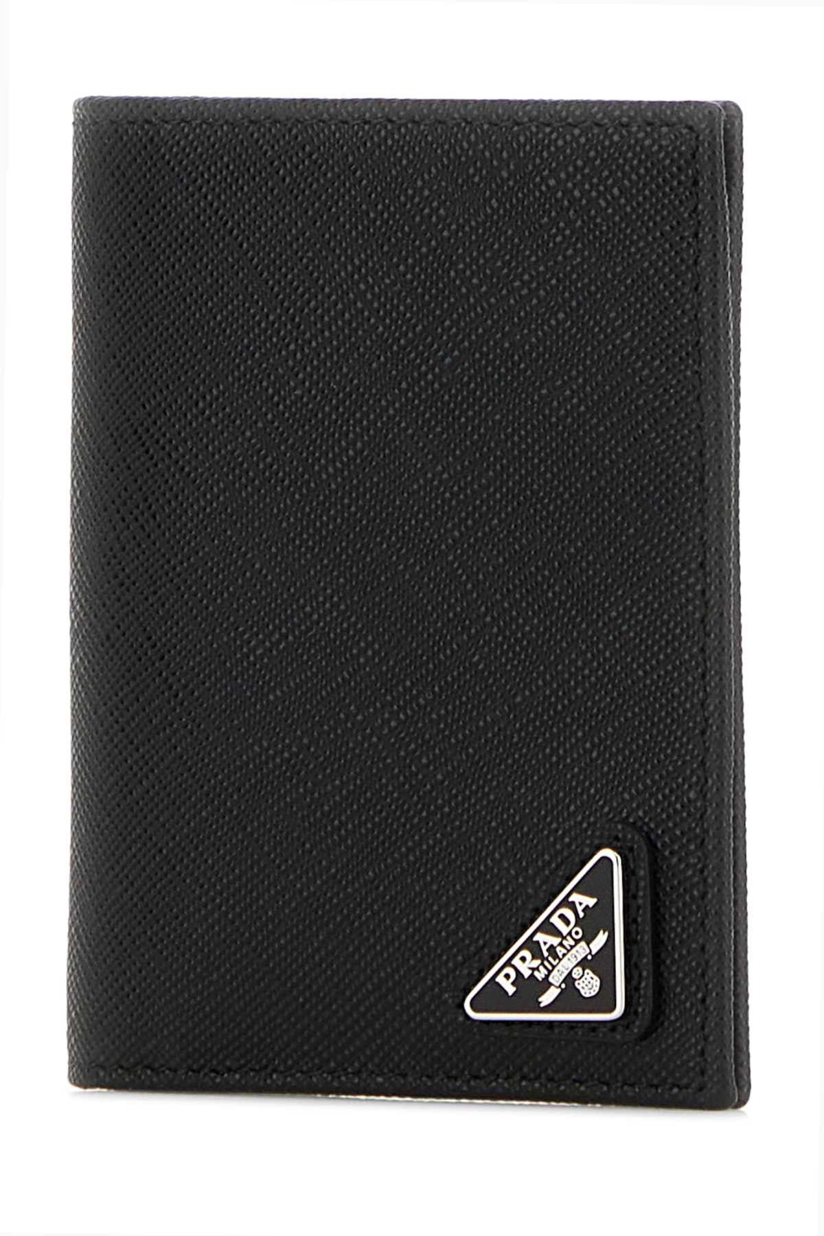 Prada Black Leather Card Holder Size ONE SIZE - 2 Thumbnail