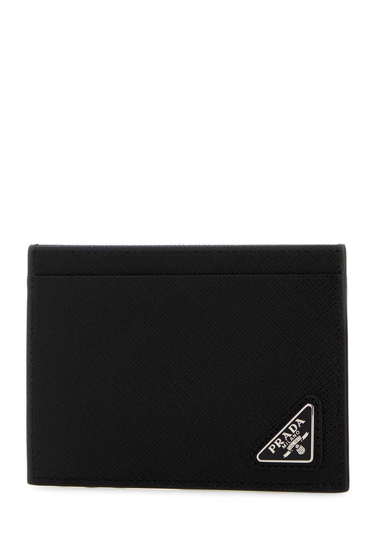 Prada Black Leather Card Holder Size ONE SIZE - 2 Thumbnail