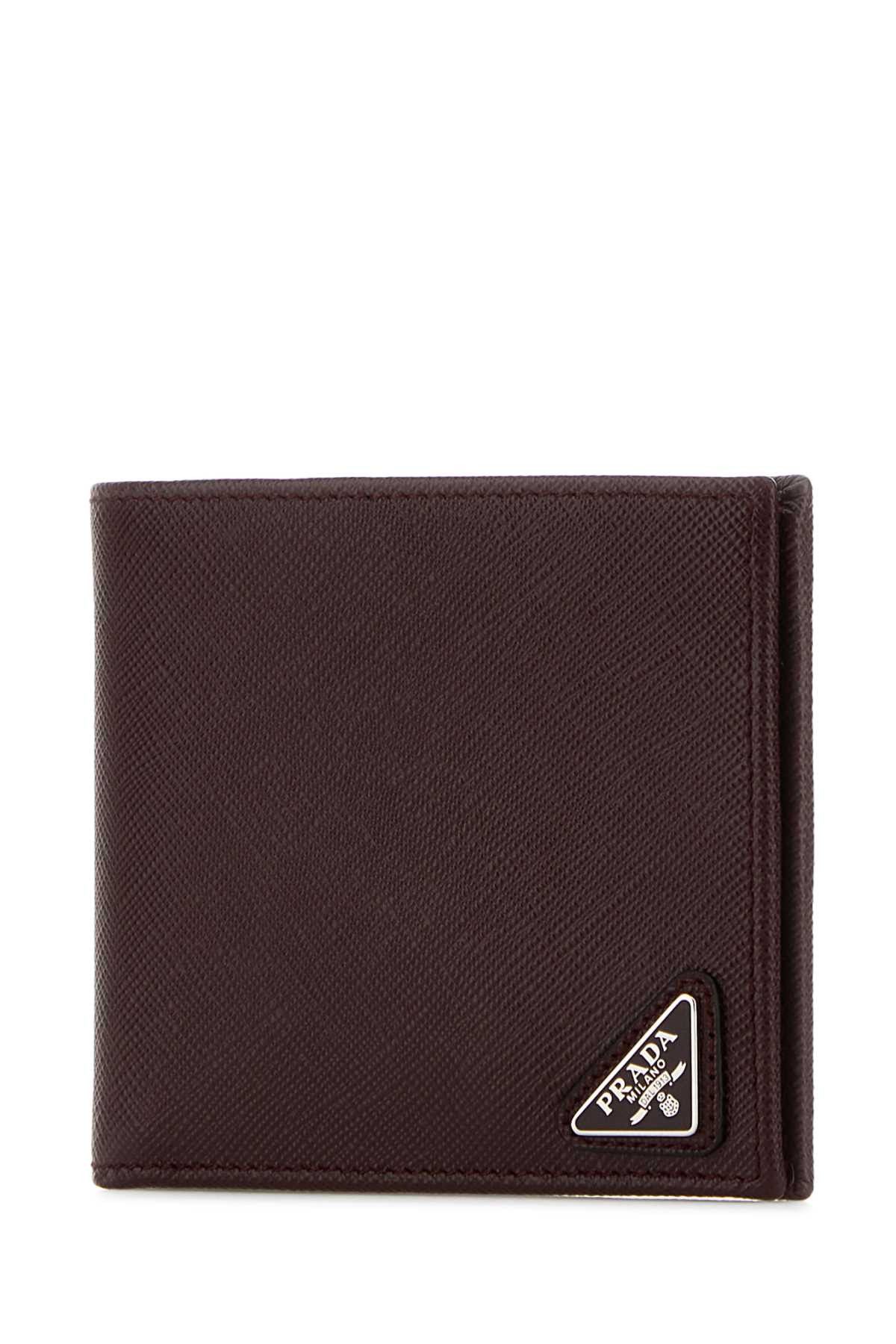 Prada Burgundy Leather Wallet Size ONE SIZE - 2 Thumbnail