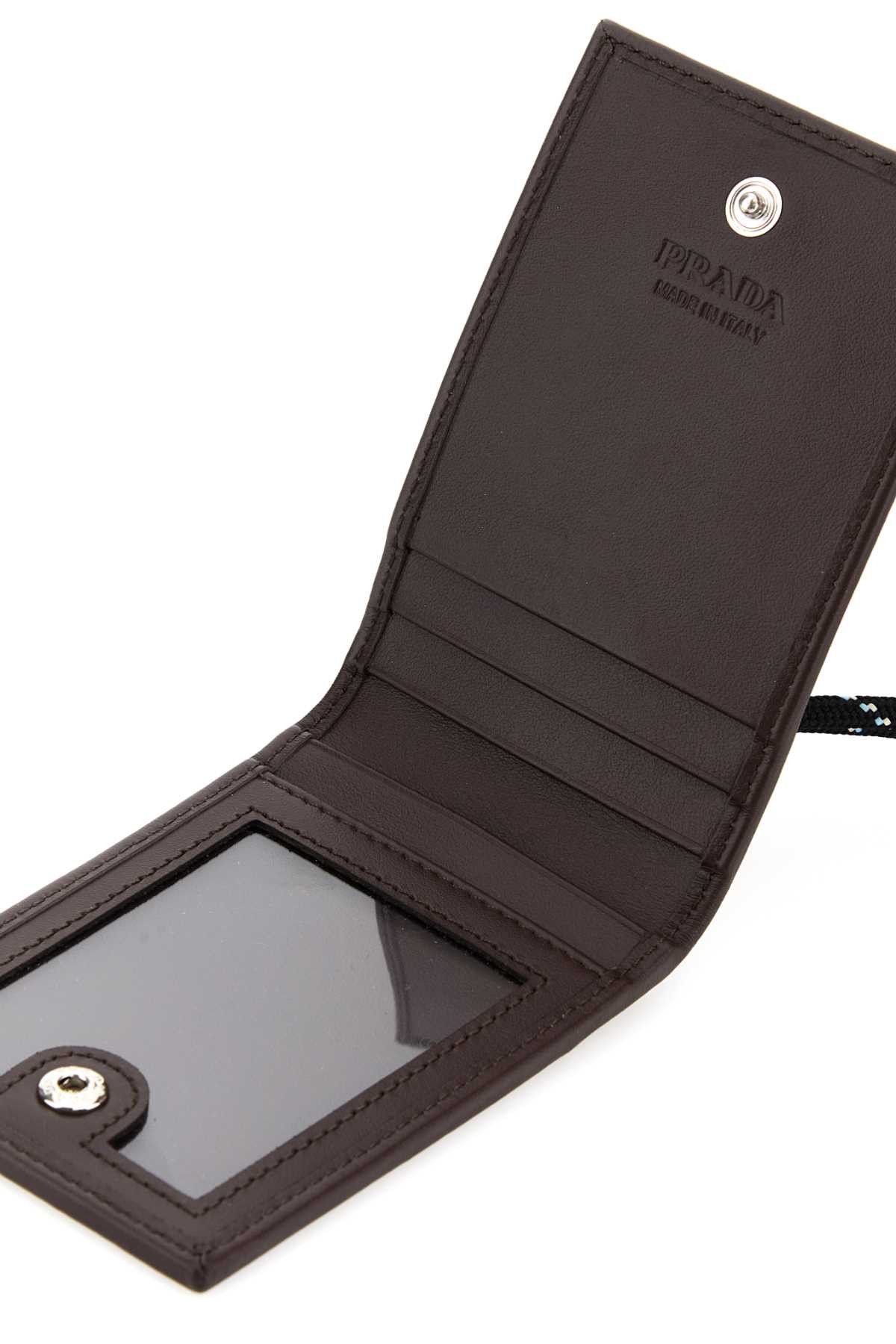 Prada Two-Tone Canvas And Leather Card Holder Size ONE SIZE - 2 Thumbnail