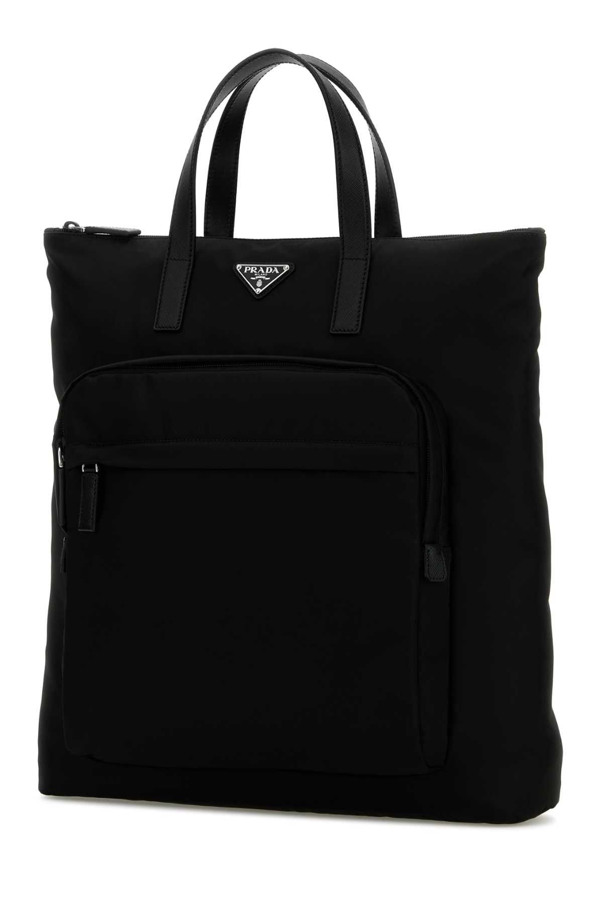 Prada Black Re-Nylon Shopping Bag Size ONE SIZE - 2 Thumbnail