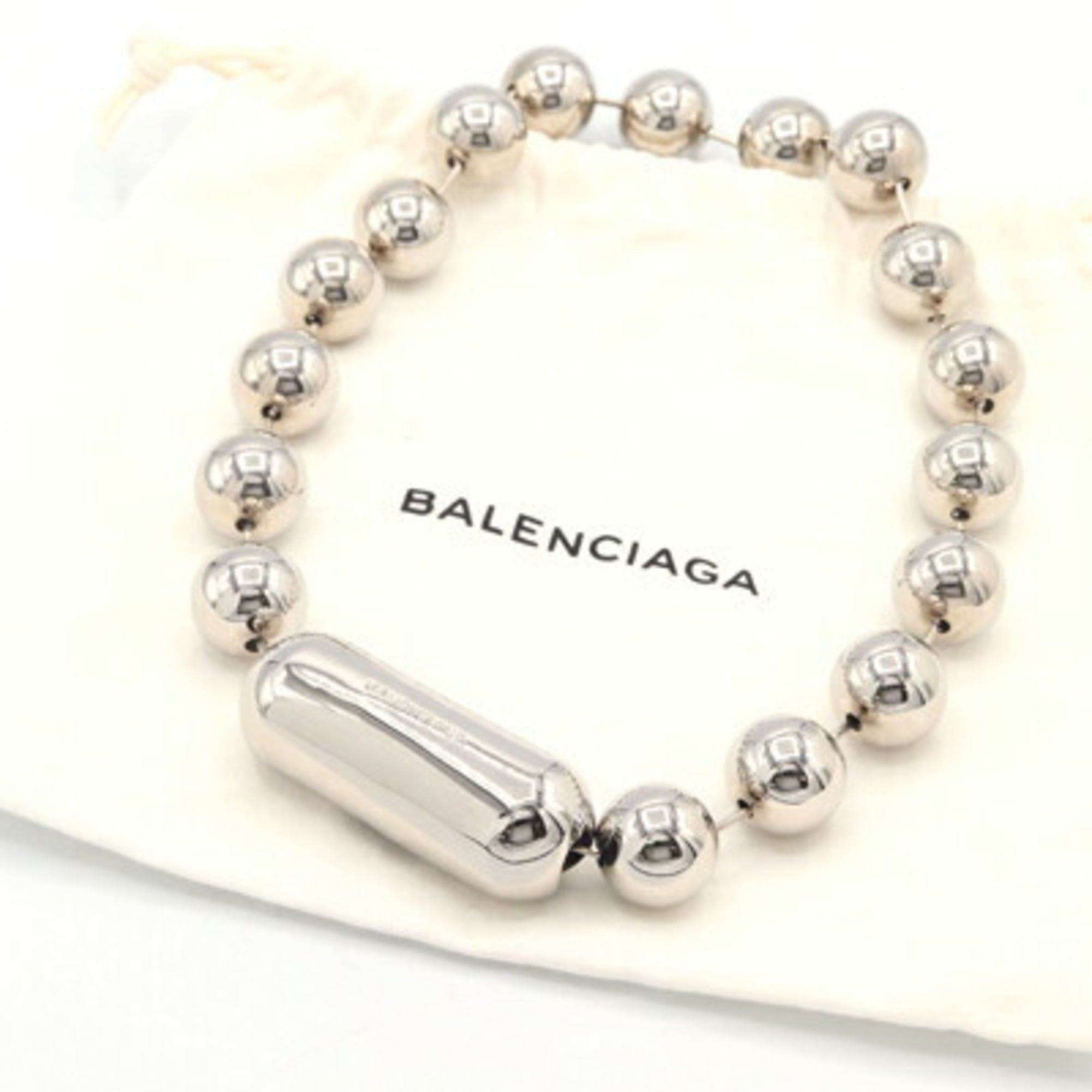 Balenciaga Balenciaga necklace ball chain silver metal pendant choker large women's BALENCIAGA Size ONE SIZE - 8 Thumbnail