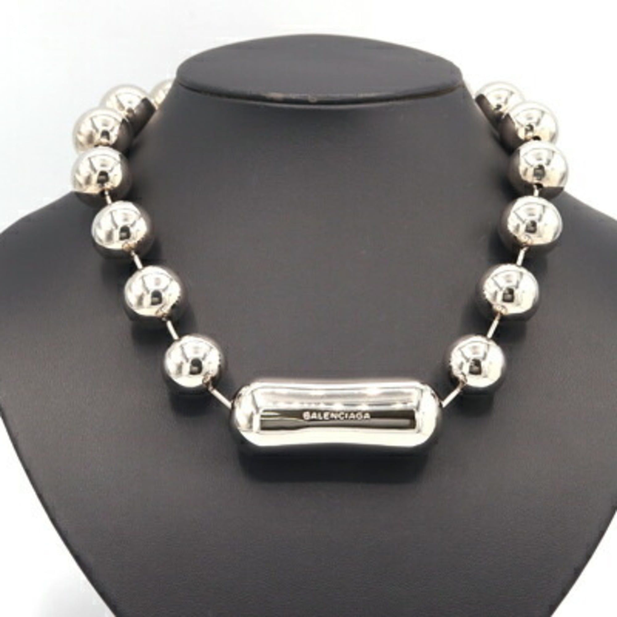 Balenciaga Balenciaga necklace ball chain silver metal pendant choker large women's BALENCIAGA Size ONE SIZE - 7 Thumbnail