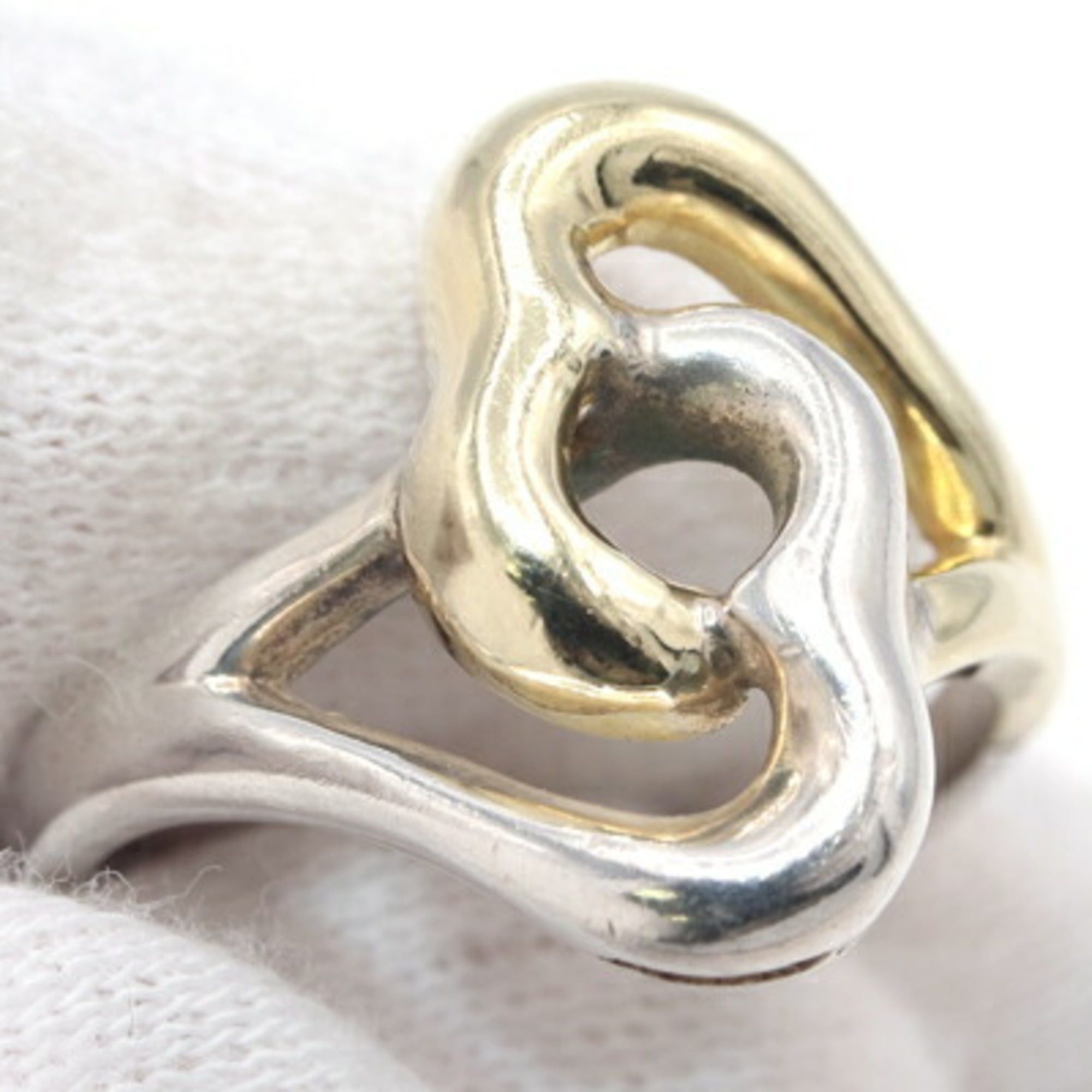 Tiffany & Co. Tiffany & Co. Double Heart Ring, SV, Sterling Silver 925, 750, YG, US7/JP14, Combination, Old Women's, TIFFANY Size ONE SIZE - 5 Thumbnail