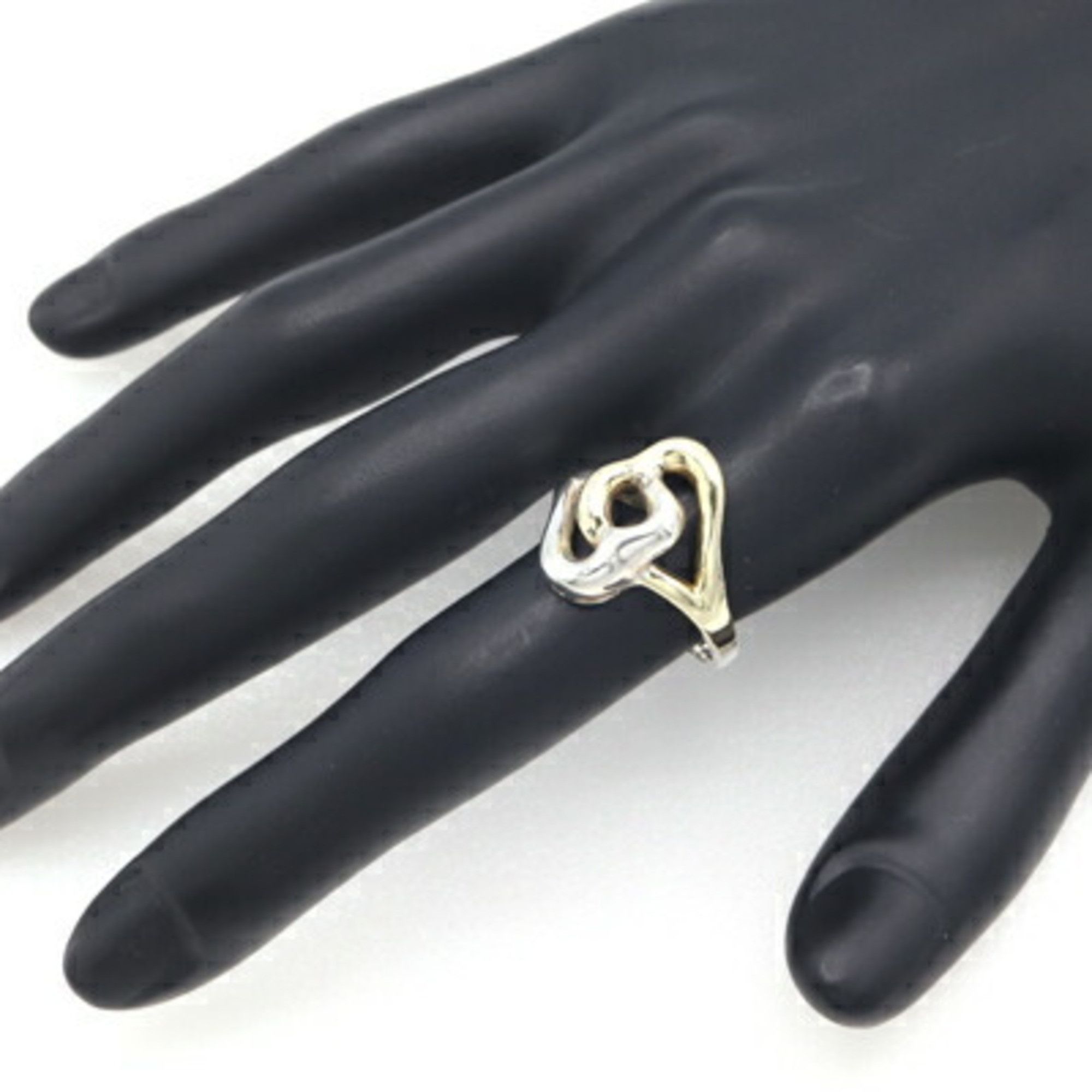 Tiffany & Co. Tiffany & Co. Double Heart Ring, SV, Sterling Silver 925, 750, YG, US7/JP14, Combination, Old Women's, TIFFANY Size ONE SIZE - 8 Thumbnail
