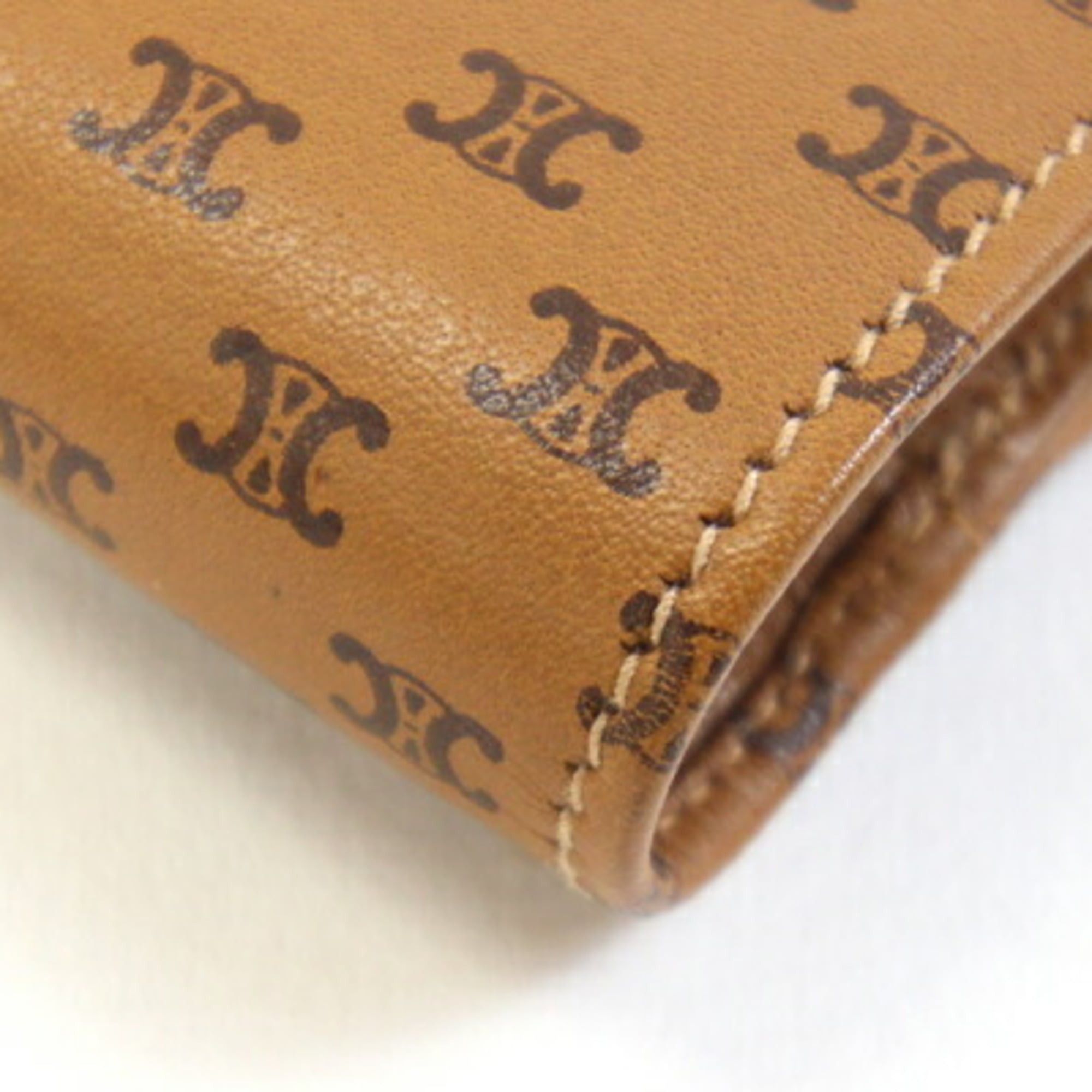 Celine Celine Tri-fold Wallet Brown Leather Compact Old Women's CELINE Size ONE SIZE - 4 Thumbnail