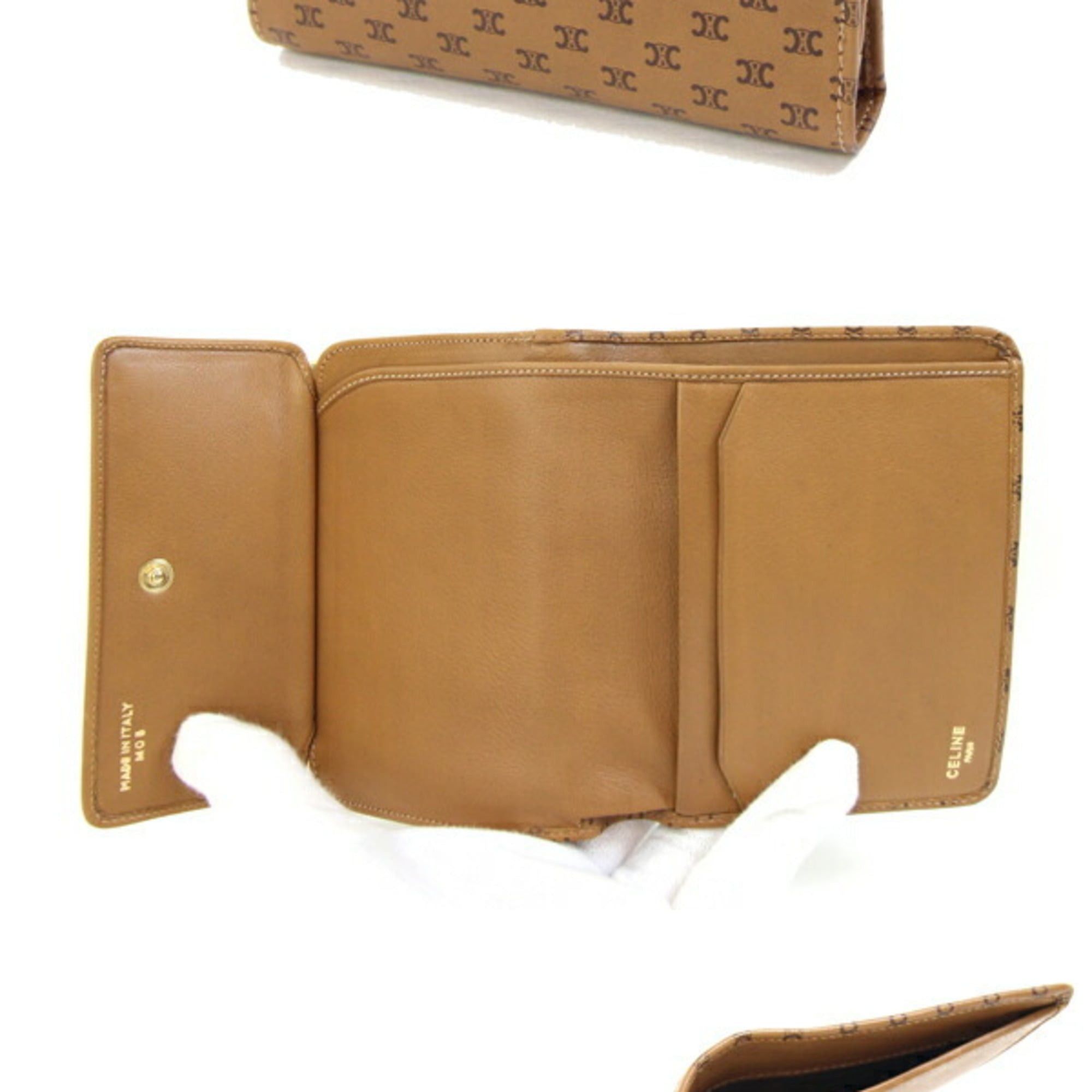 Celine Celine Tri-fold Wallet Brown Leather Compact Old Women's CELINE Size ONE SIZE - 2 Thumbnail