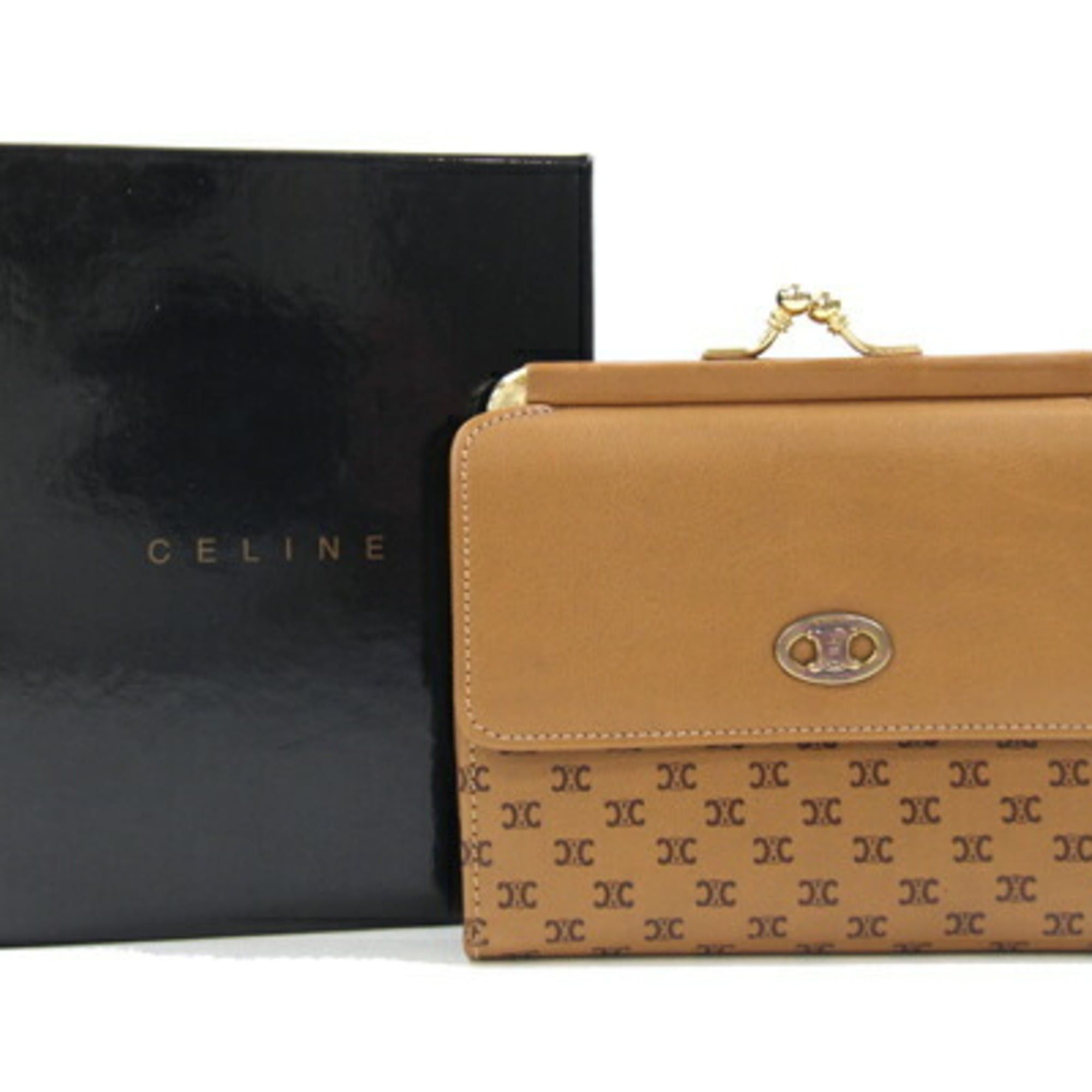 Celine Celine Tri-fold Wallet Brown Leather Compact Old Women's CELINE Size ONE SIZE - 10 Thumbnail