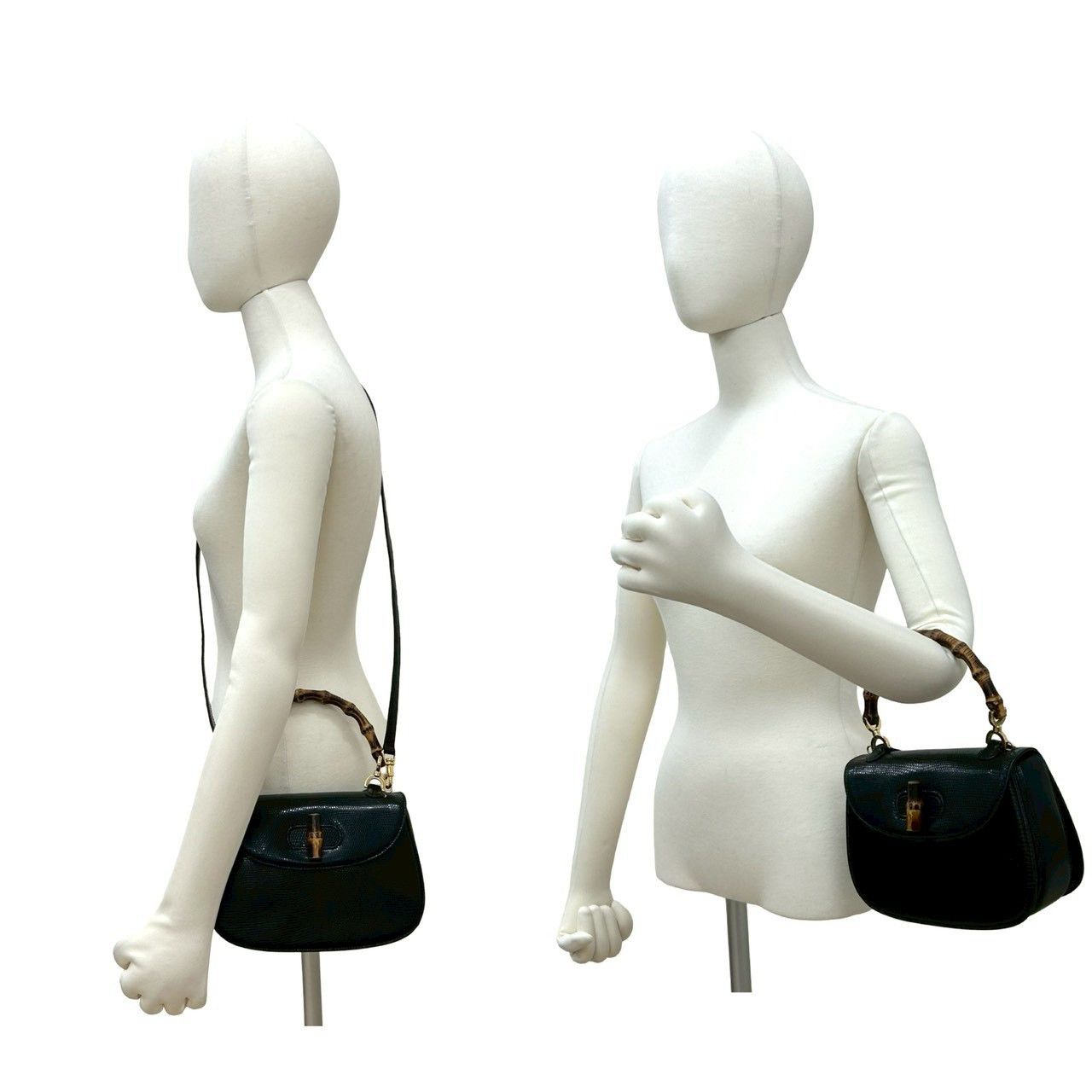 Gucci Gucci Gucci Bamboo Lizard Leather 2way Handbag Leather Shoulder Bag DUTY FREE for USA Size ONE SIZE - 3 Thumbnail