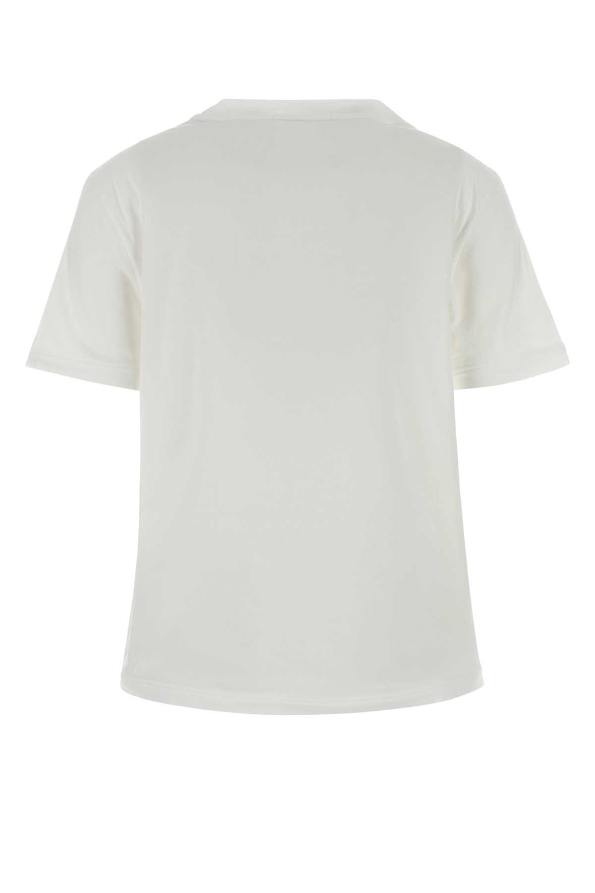 Prada White Cotton T-Shirt Size M / US 6-8 / IT 42-44 - 2 Thumbnail