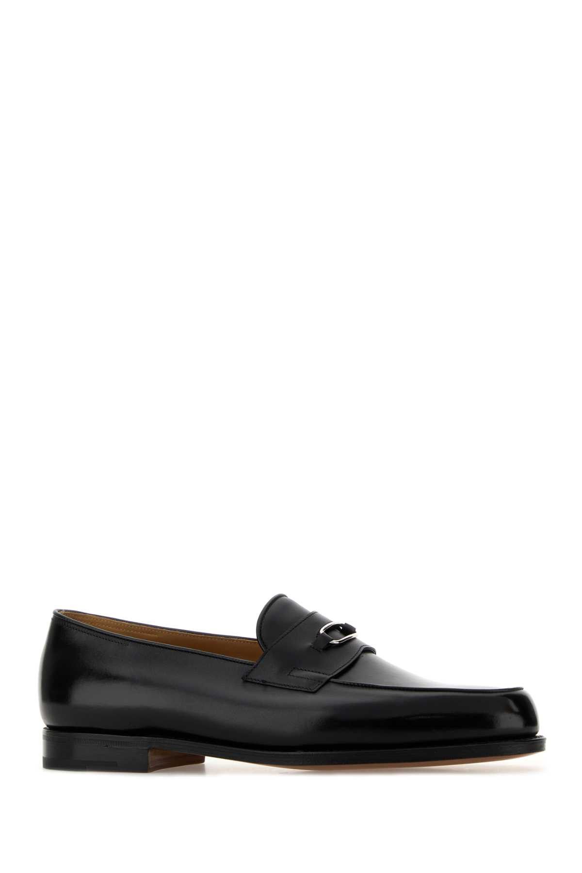 John Lobb Black Leather Lopez Loafers Size US 9 / EU 42 - 2 Thumbnail