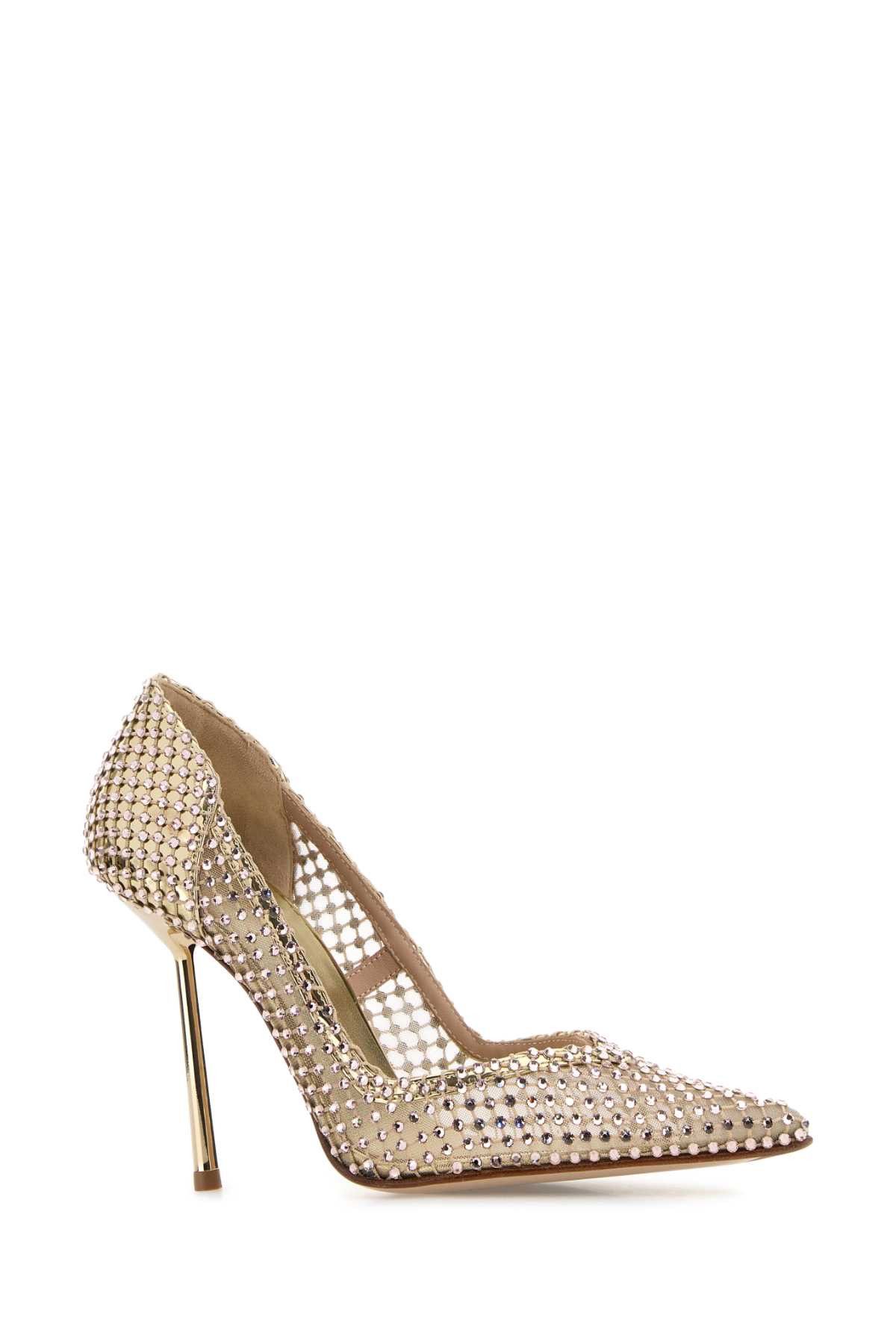 Le Silla Embellished Mesh Gilda Pumps Size US 5 / IT 35 - 2 Thumbnail