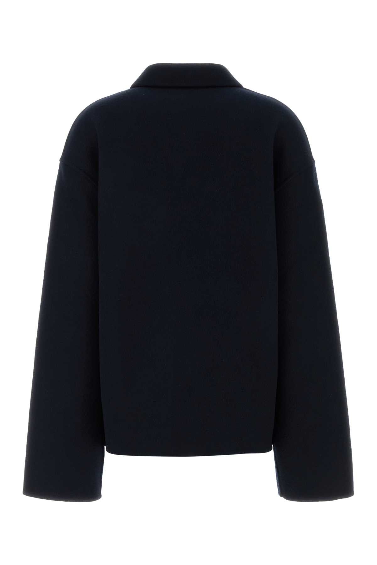 Extreme Cashmere Navy Blue Wool Blend Maker Coat Size M / US 6-8 / IT 42-44 - 2 Thumbnail