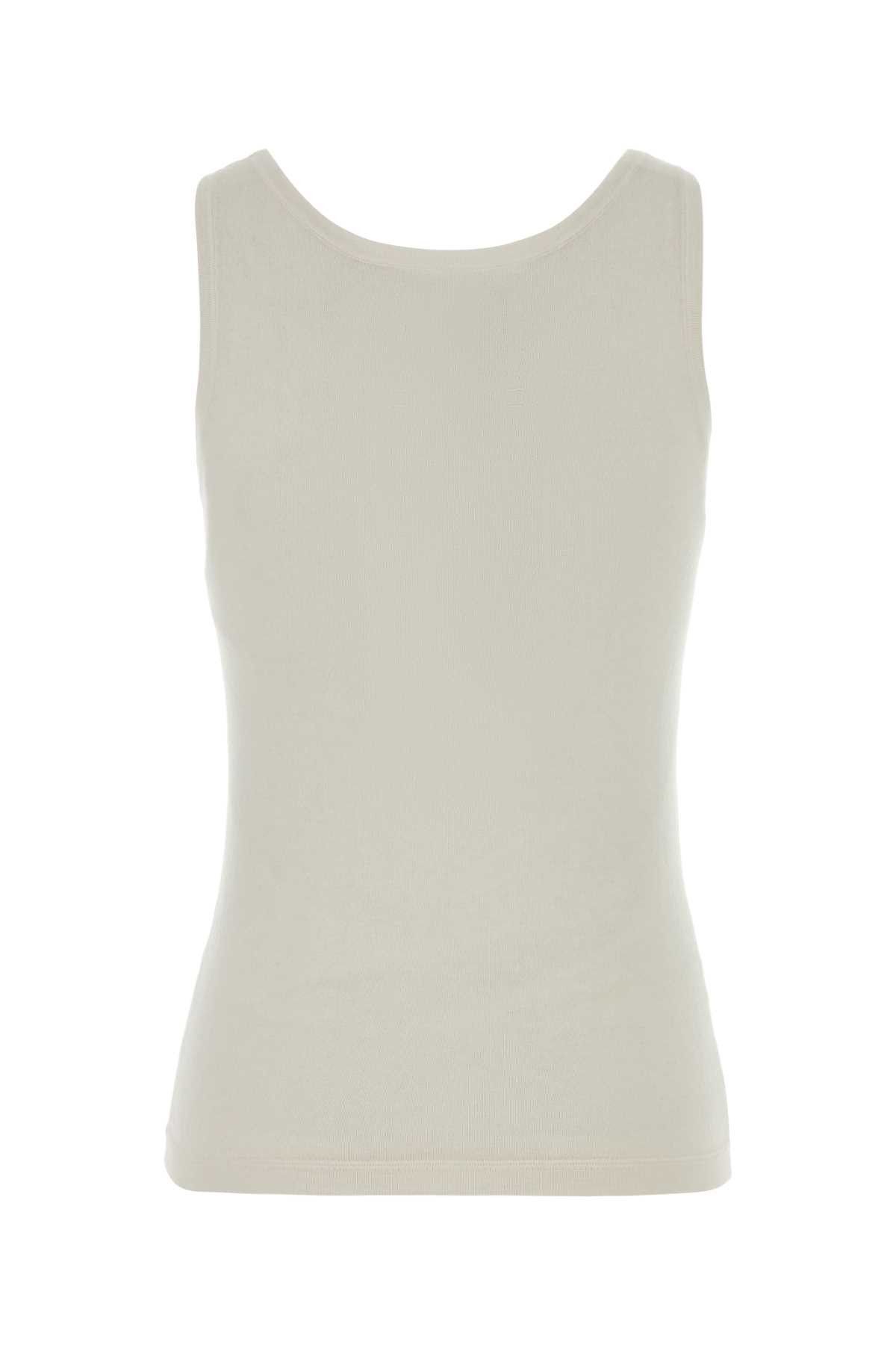 Extreme Cashmere White Cotton Blend Claudia Tank Top Size M / US 6-8 / IT 42-44 - 2 Thumbnail