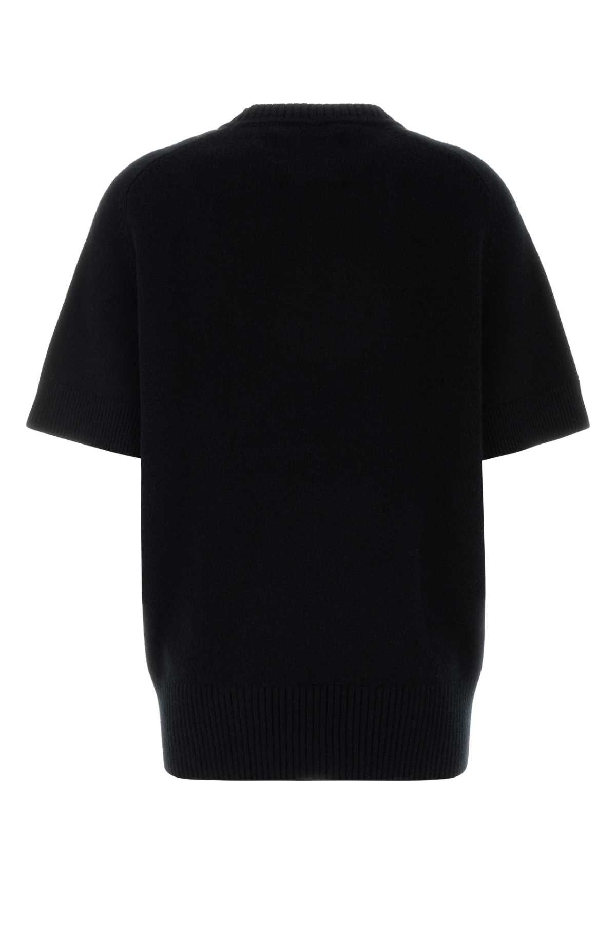 Extreme Cashmere Black Stretch Cashmere Blend Scott Sweater Size M / US 6-8 / IT 42-44 - 2 Thumbnail