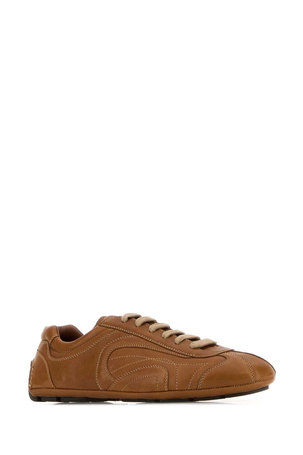 Prada Caramel Nappa Leather Montecarlo Re-Edition 2005 Sneakers Size US 9.5 / EU 42-43 - 2 Thumbnail
