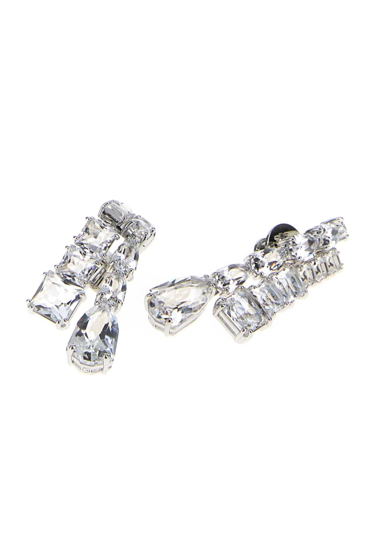 Swarovski Embellished Metal Matrix Earrings Size ONE SIZE - 2 Thumbnail