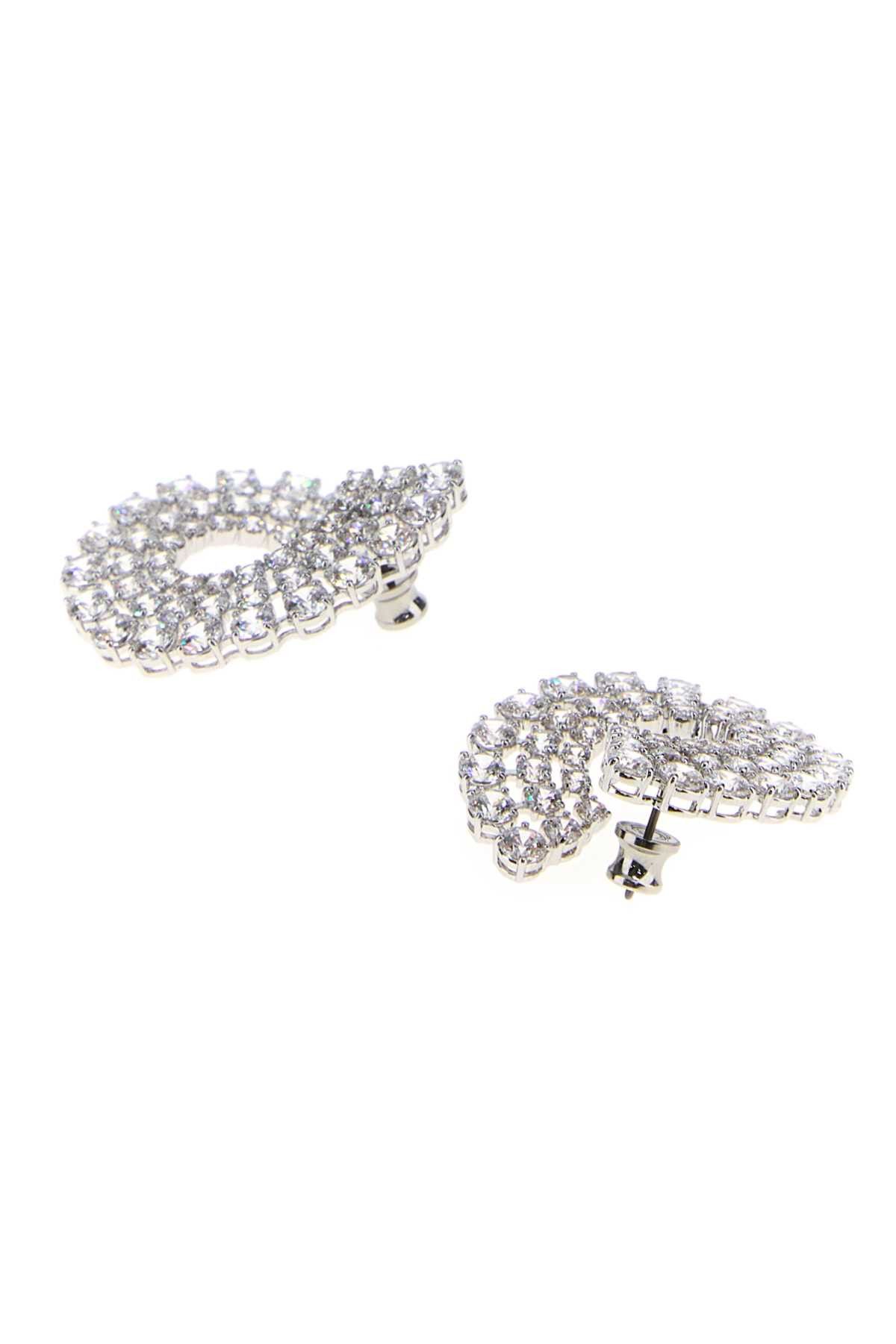 Swarovski Embellished Metal Matrix Earrings Size ONE SIZE - 2 Thumbnail