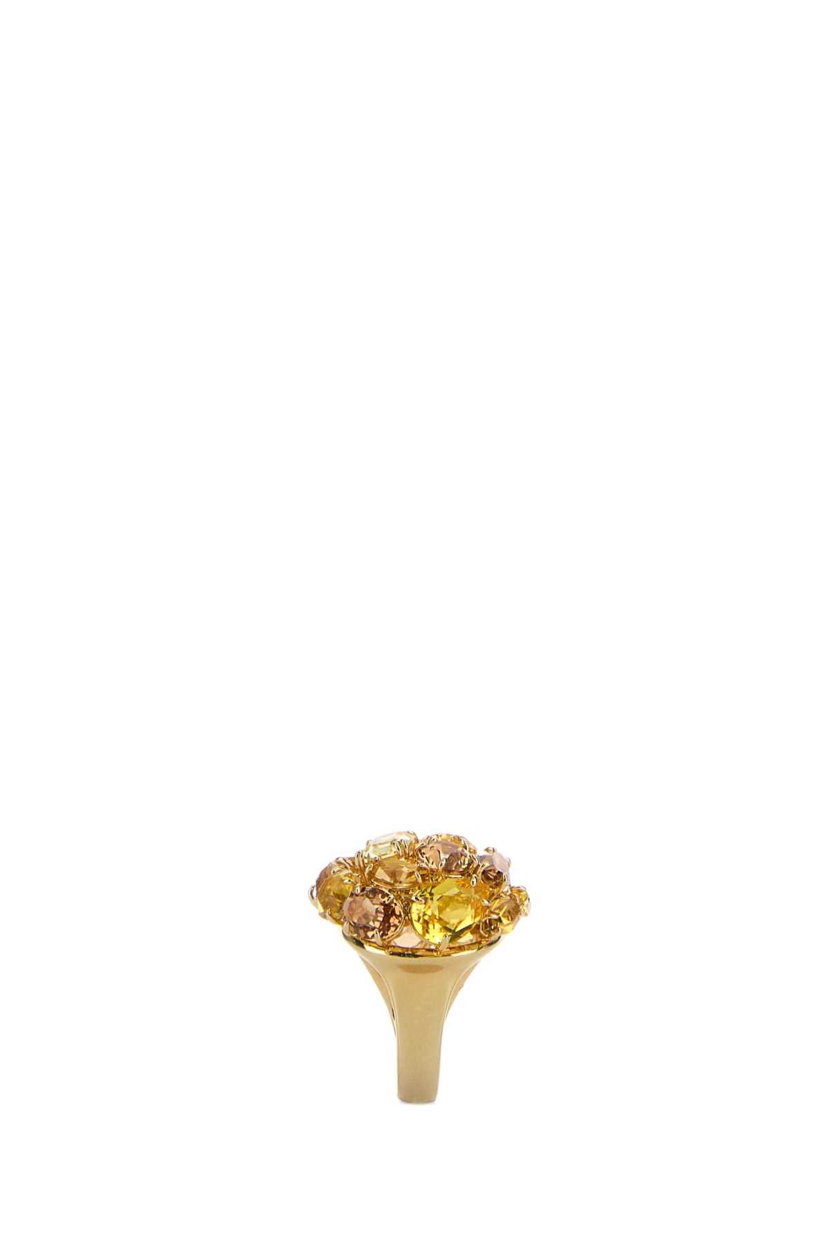 Swarovski Embellished Metal Gema Ring Size ONE SIZE - 2 Thumbnail