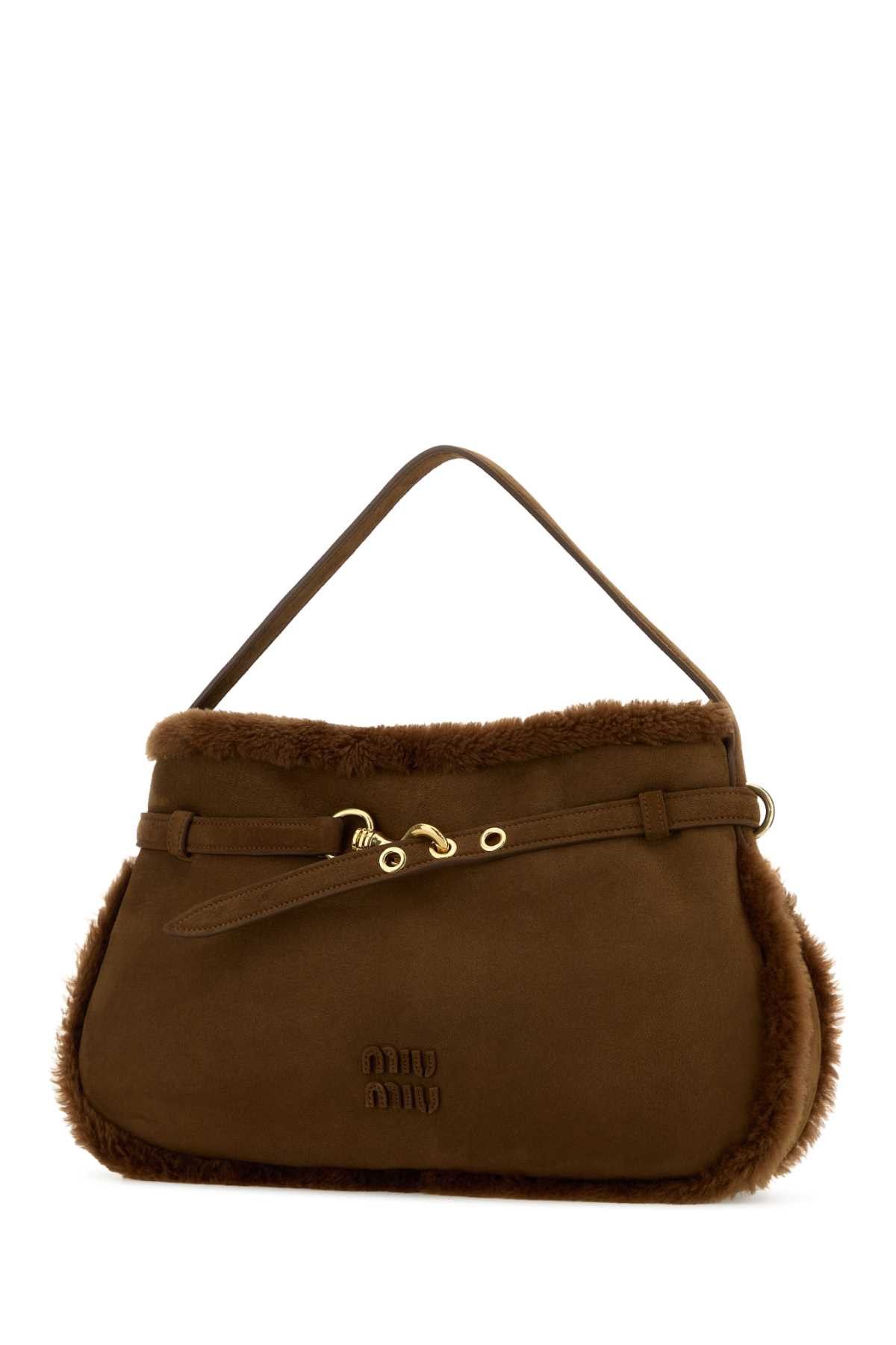 Miu Miu Brown Shearling Shoulder Bag Size ONE SIZE - 2 Thumbnail