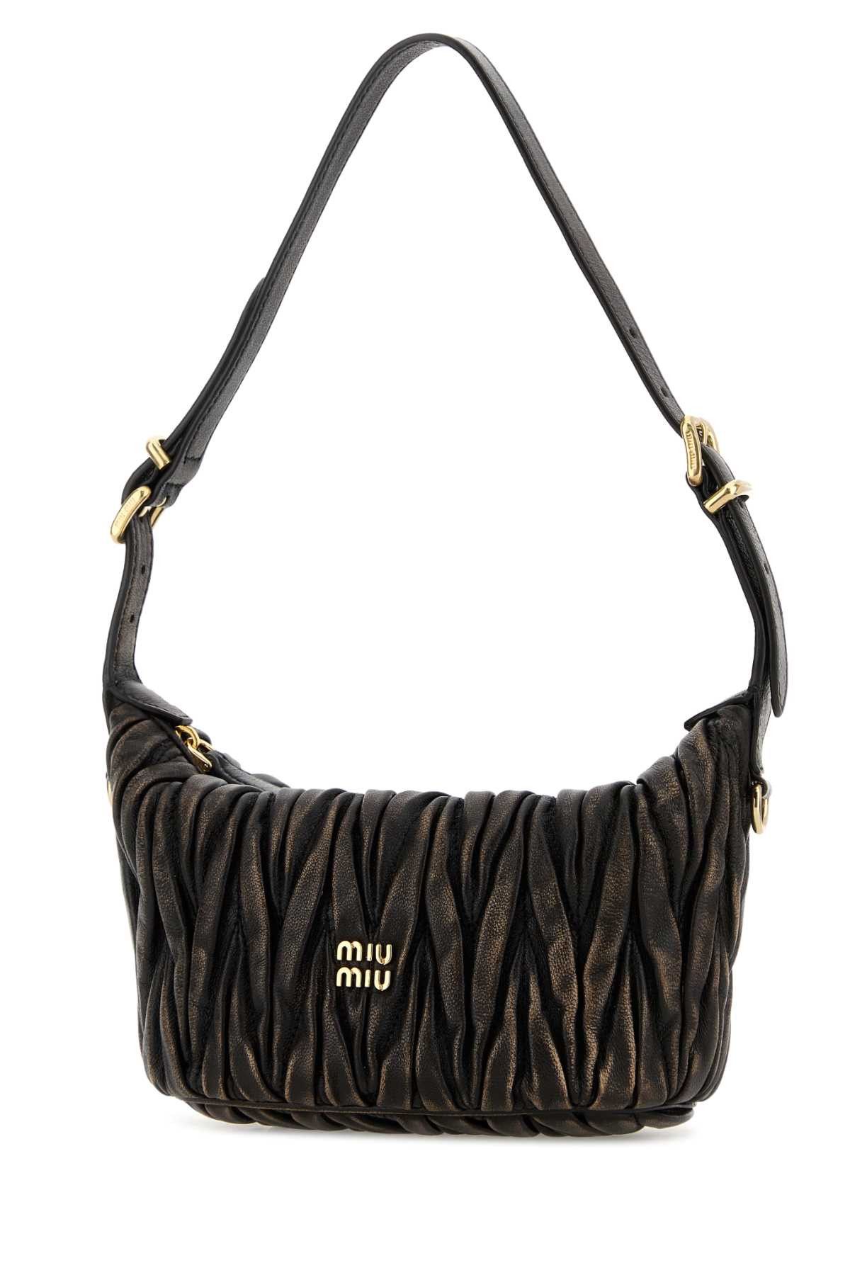 Miu Miu Dark Brown Leather Handbag Size ONE SIZE - 2 Thumbnail