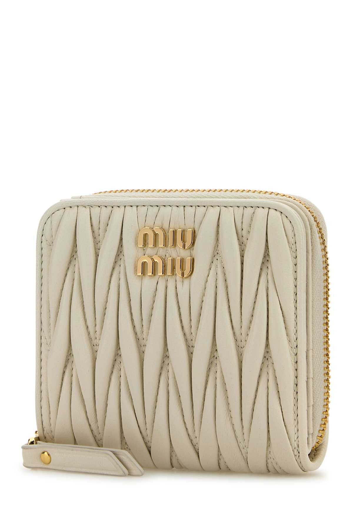 Miu Miu White Nappa Leather Wallet Size ONE SIZE - 2 Thumbnail