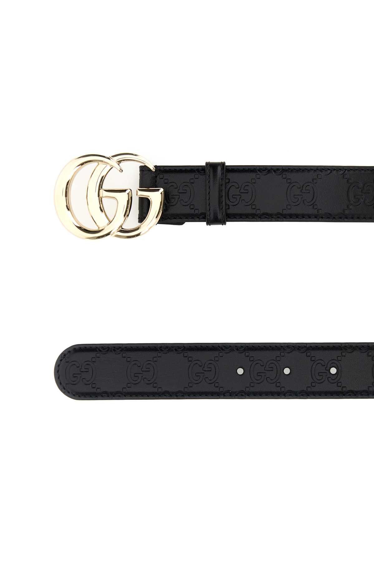 Gucci Black Leather Belt Size ONE SIZE - 2 Thumbnail