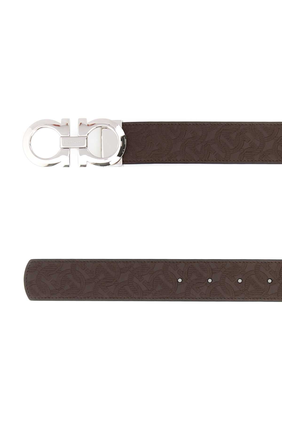 Salvatore Ferragamo Brown Leather Reversible Belt Size ONE SIZE - 2 Thumbnail