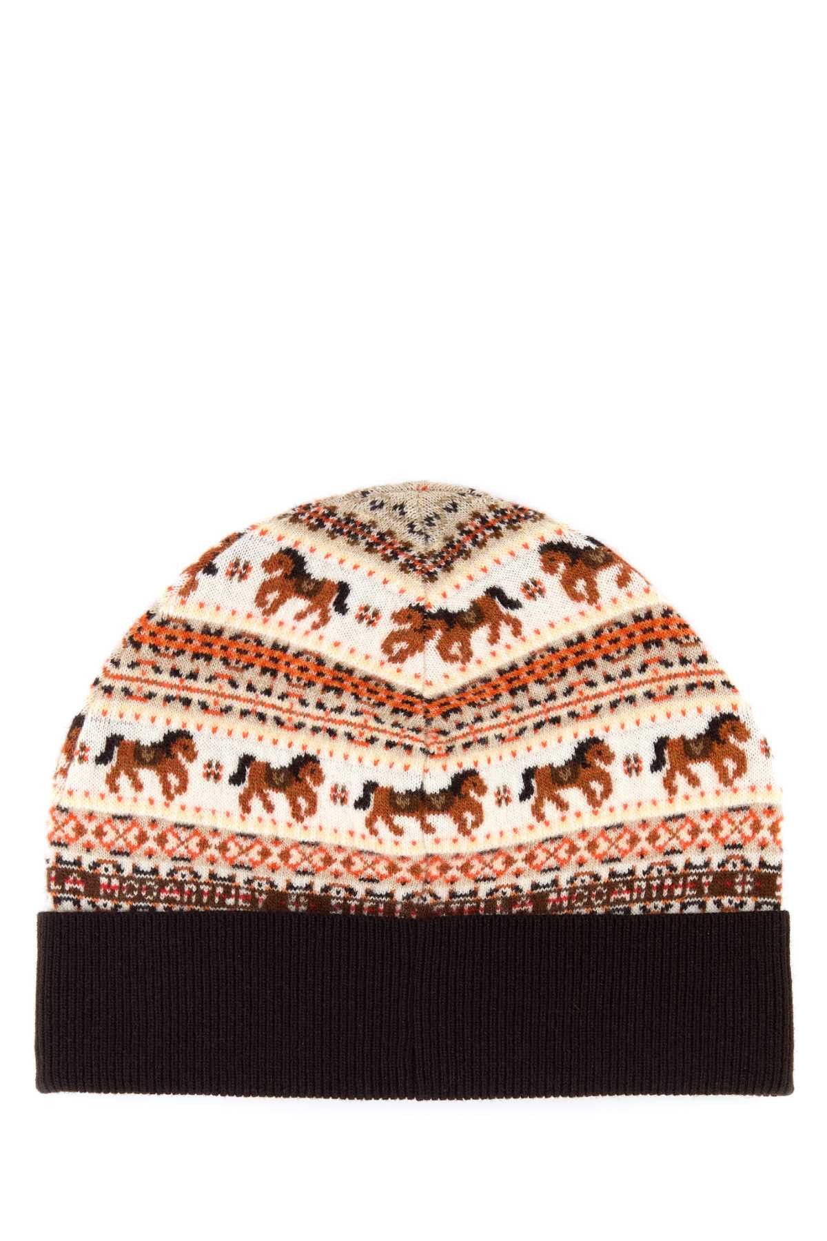 Stella McCartney Embroidered Wool Beanie Hat Size ONE SIZE - 2 Thumbnail