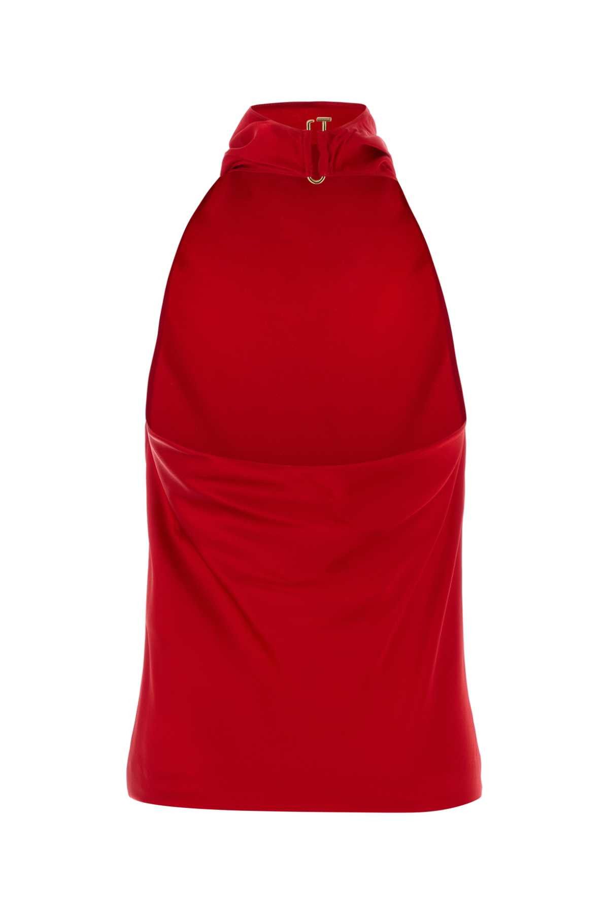 Stella McCartney Red Satin Top Size XS / US 0-2 / IT 36-38 - 2 Thumbnail