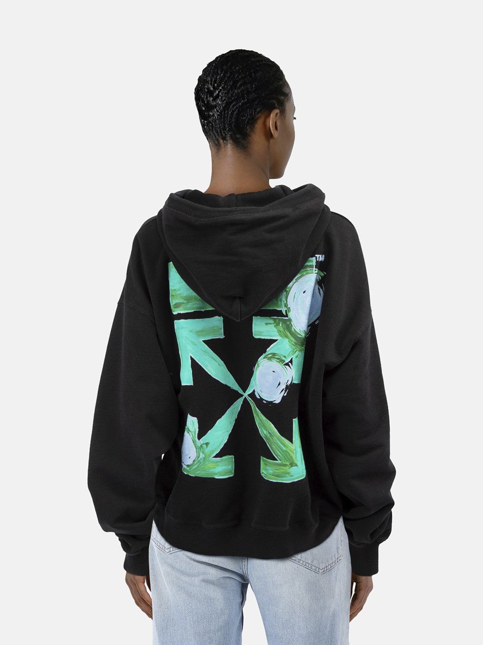 Off-White Black Back Logo Print Hoodie Size XL / US 12-14 / IT 48-50 - 2 Thumbnail