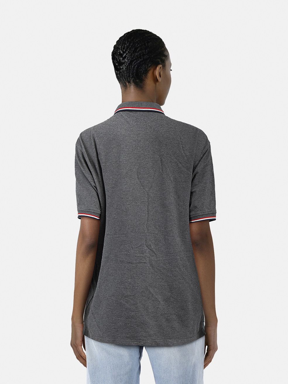 Moncler Grey Logo Patch Polo Top Size XL / US 12-14 / IT 48-50 - 2 Thumbnail