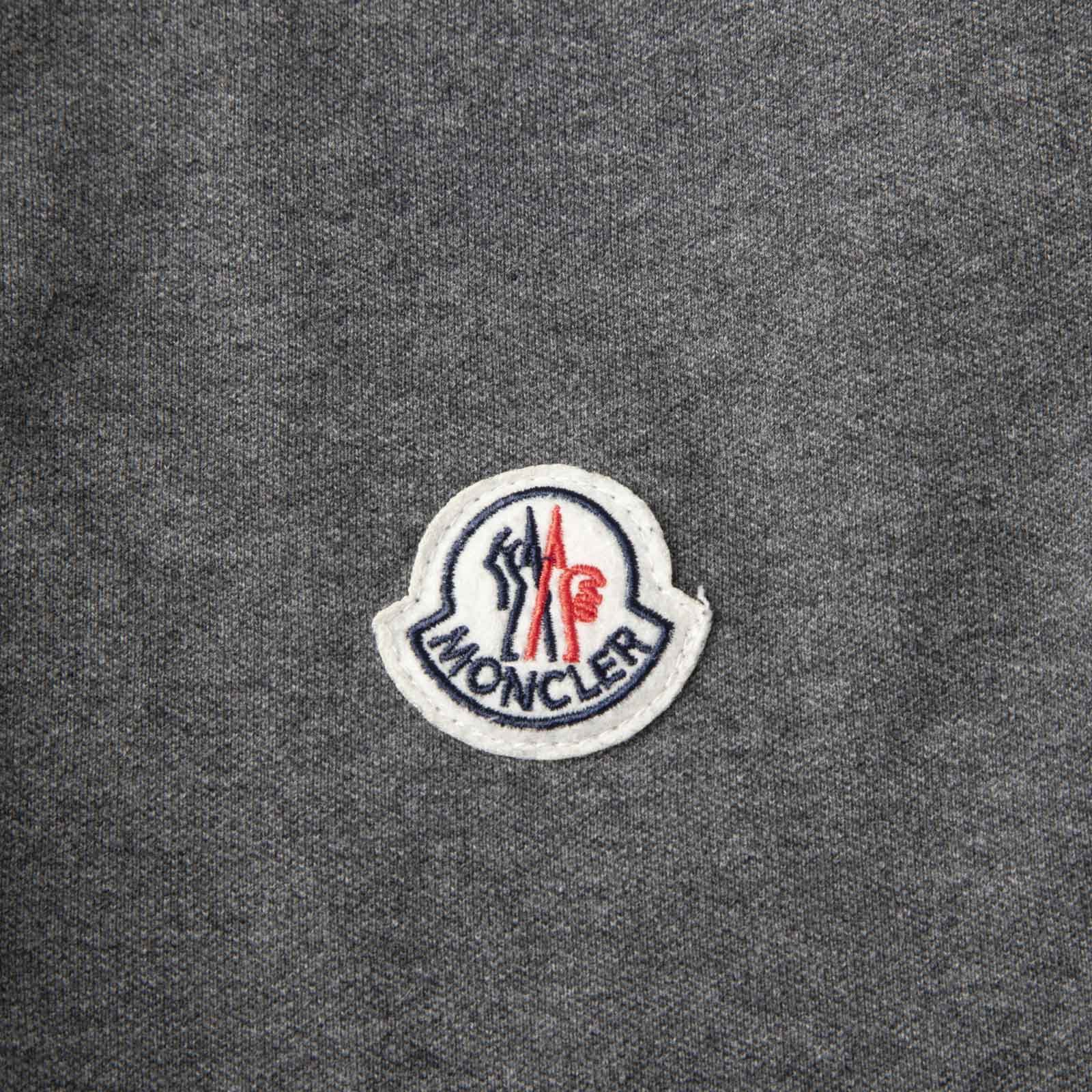 Moncler Grey Logo Patch Polo Top Size XL / US 12-14 / IT 48-50 - 3 Thumbnail