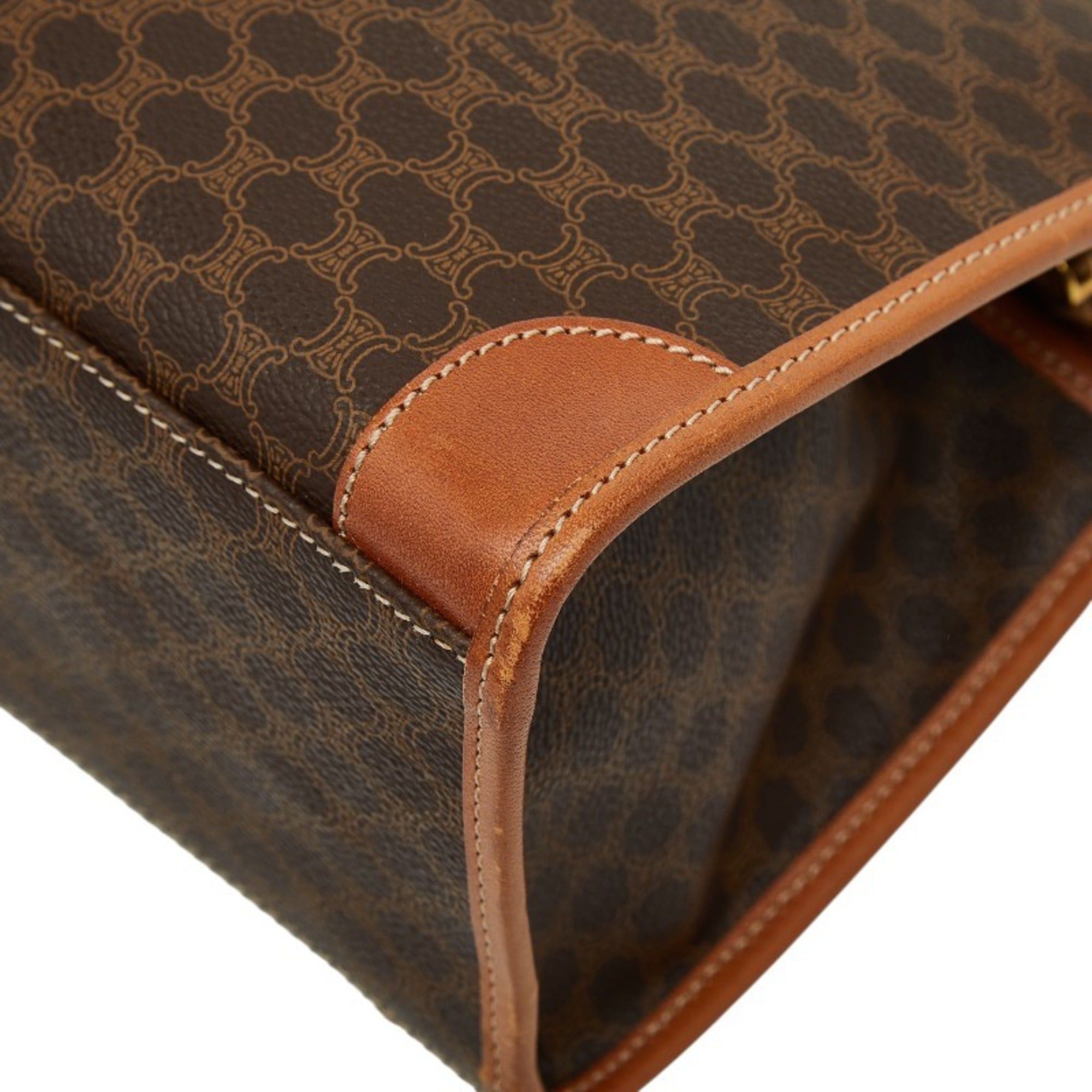 Celine Celine Macadam handbag in brown leather for women. Size ONE SIZE - 6 Thumbnail