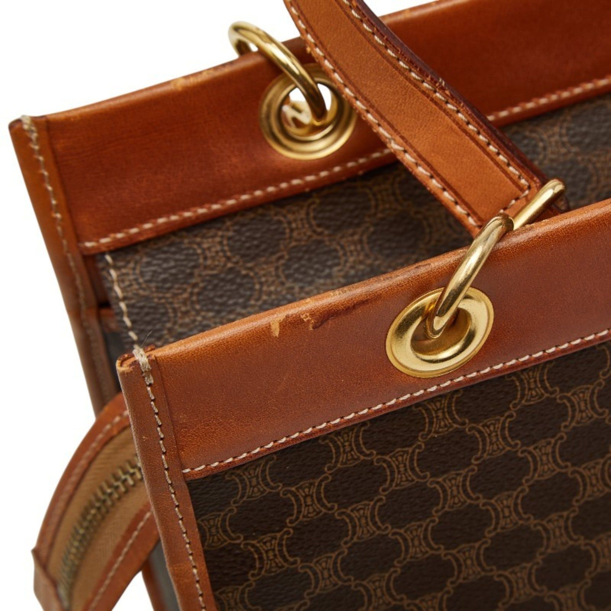 Celine Celine Macadam handbag in brown leather for women. Size ONE SIZE - 8 Thumbnail