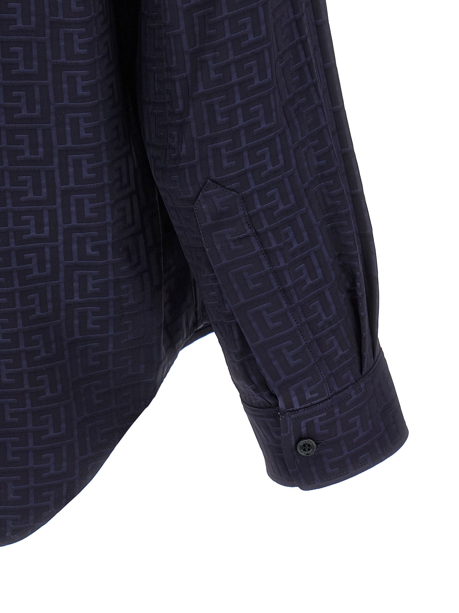 Balmain Jacquard Monogram Shirt Size US L / EU 52-54 / 3 - 4 Thumbnail