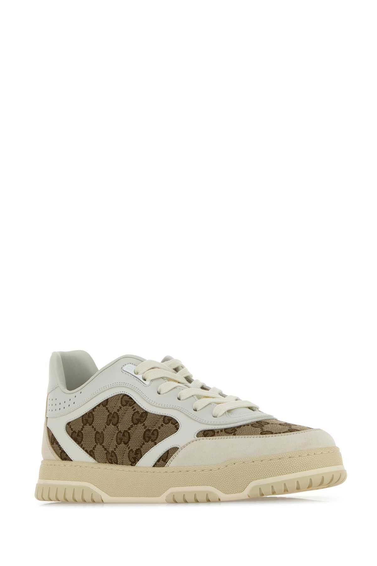 Gucci Multicolor Leather And Gg Supreme Fabric Re-Web Sneakers Size US 8.5 / EU 41-42 - 2 Thumbnail