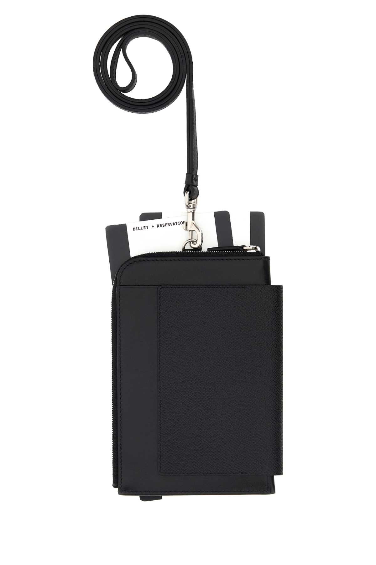 Balenciaga Black Leather Phone Holed Size ONE SIZE - 2 Thumbnail